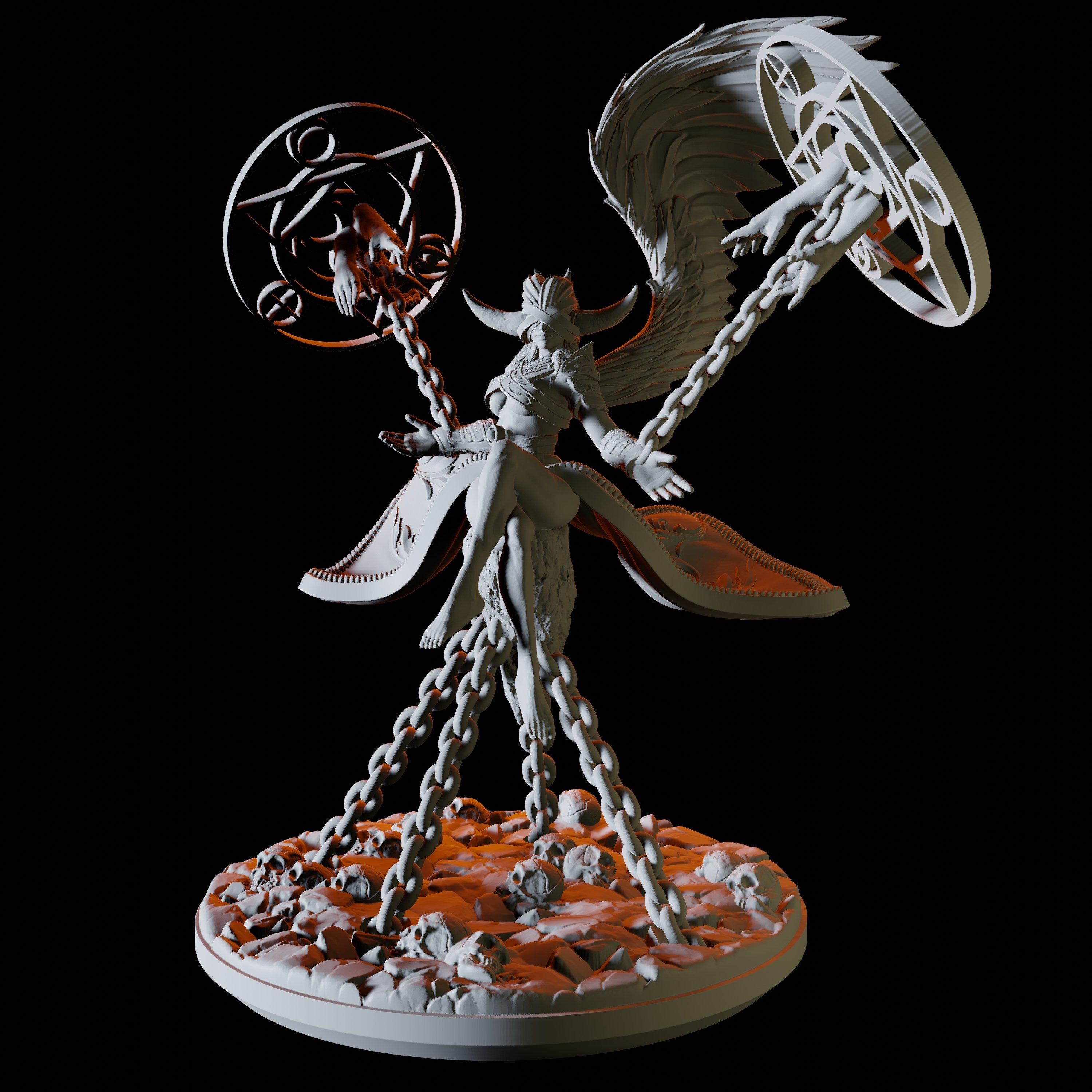 Blind Sorceress Devil Miniature for Dungeons and Dragons - Myth Forged