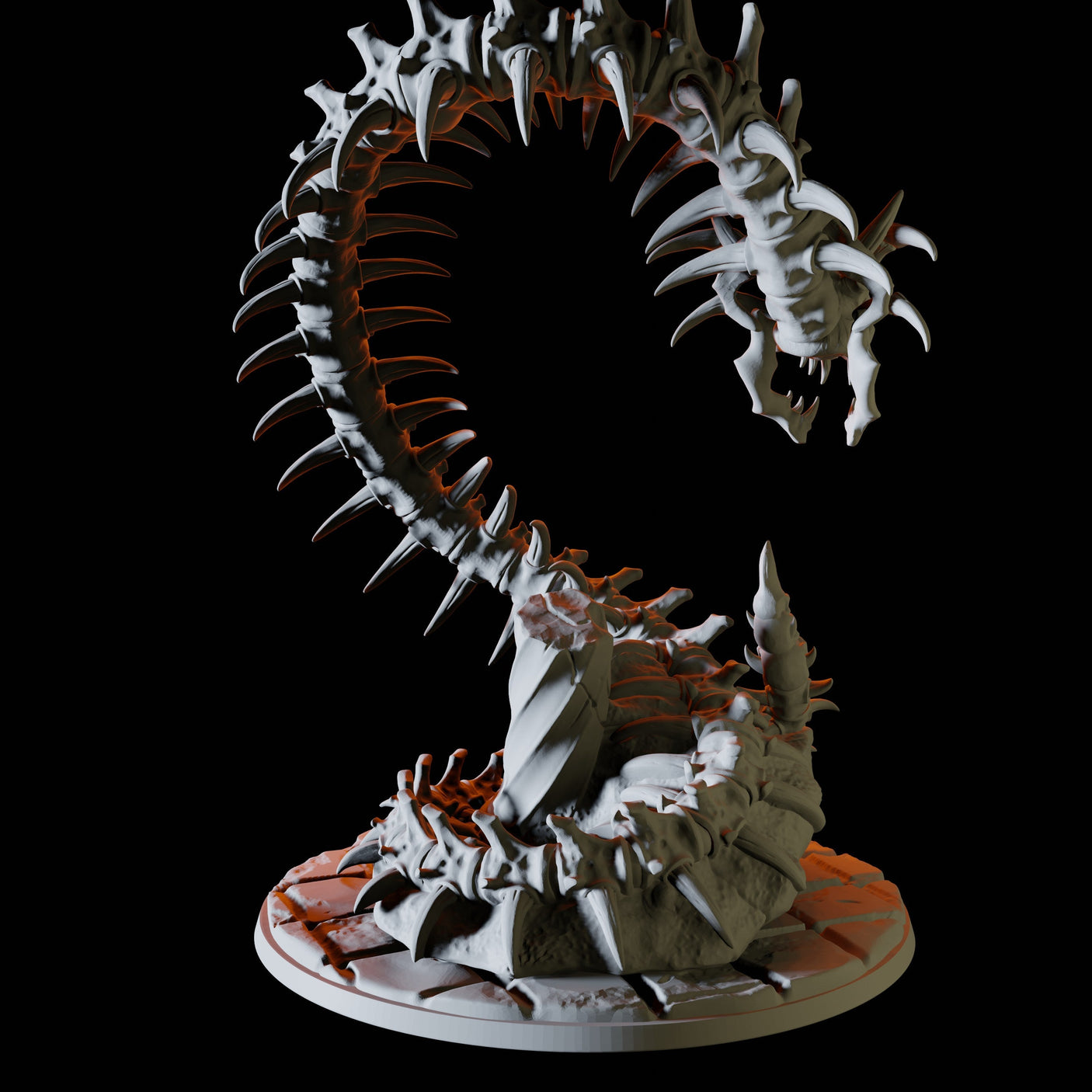 Bone Naga Miniature for Dungeons and Dragons, Pathfinder or other TTRPGs