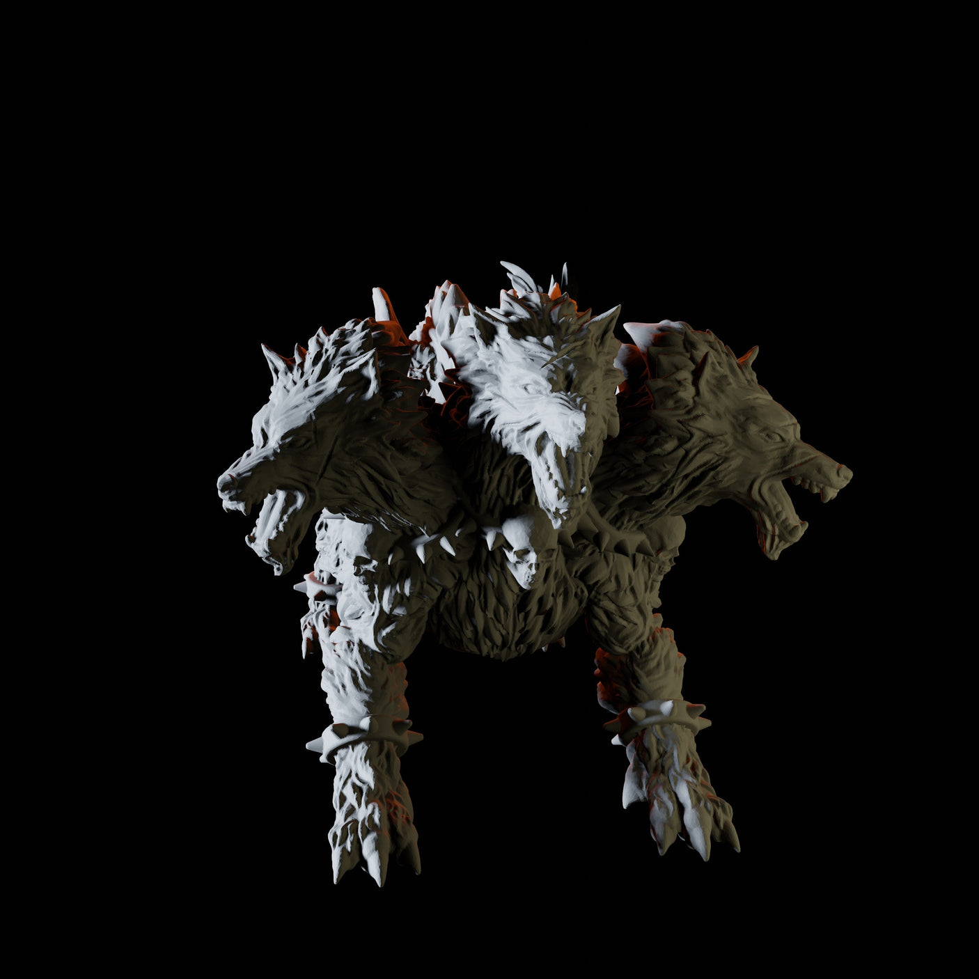 Cerberus Miniature for Dungeons and Dragons, Pathfinder or other TTRPGs