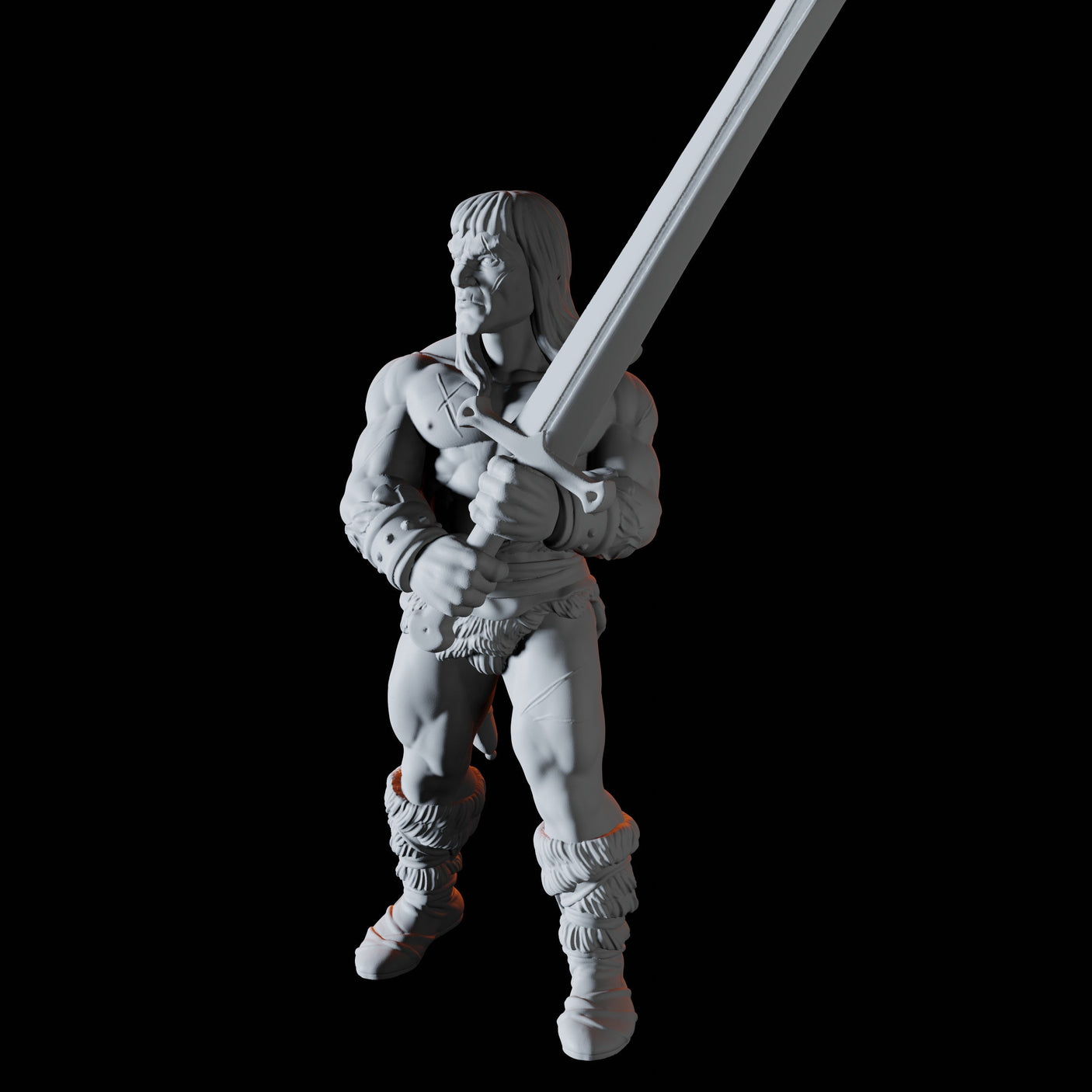 Classic Barbarian Miniature for Dungeons and Dragons, Pathfinder or other TTRPGs