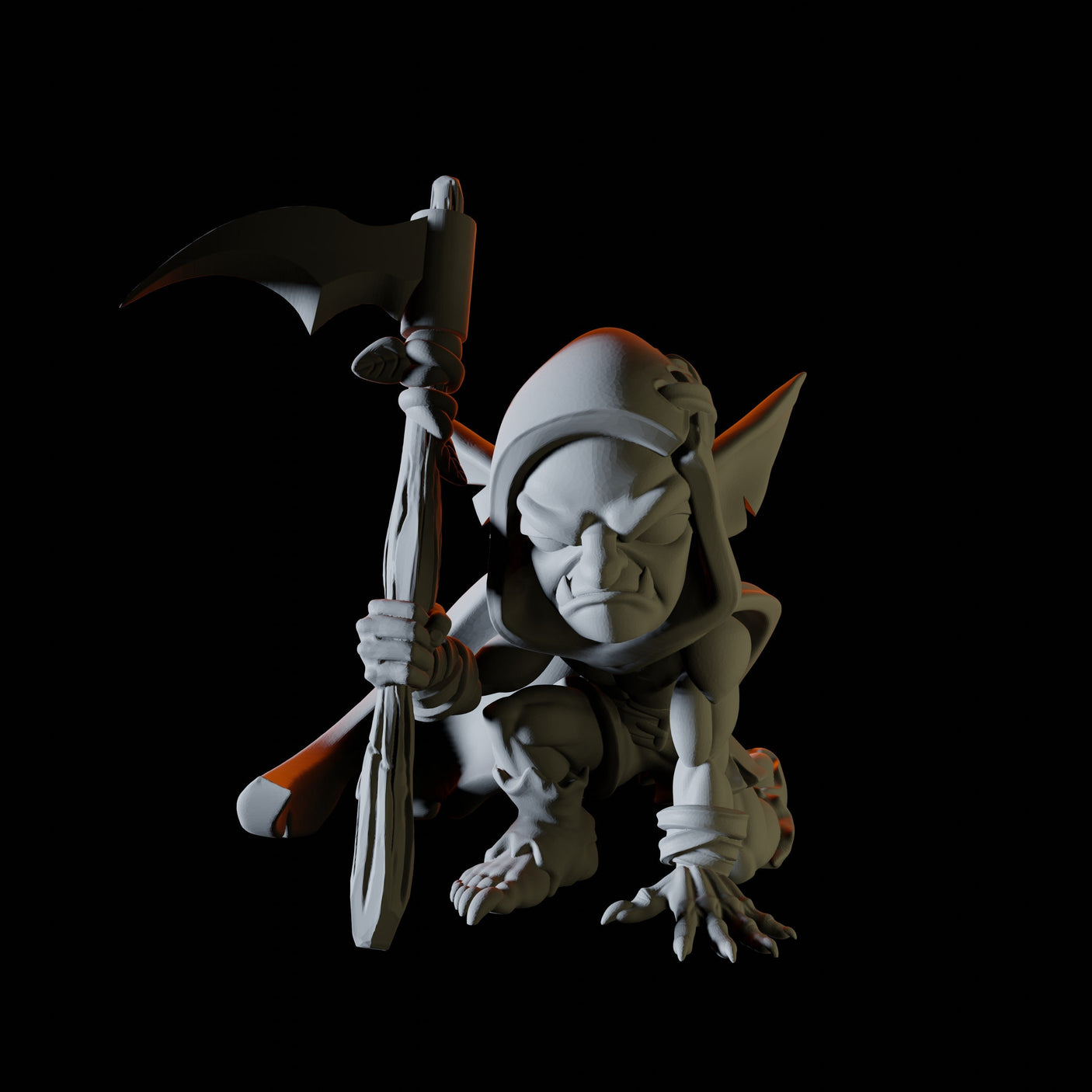 Cloaked Forest Goblin Miniature for Dungeons and Dragons, Pathfinder or other TTRPGs