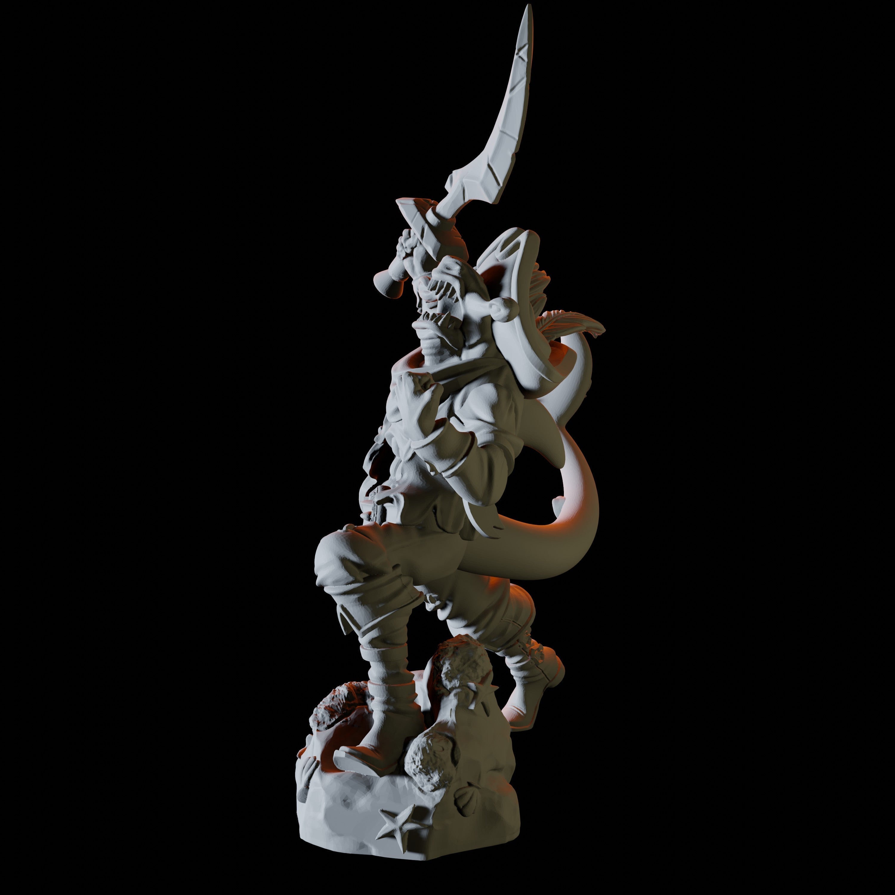 Cursed Pirate Crew Shark Miniature for Dungeons and Dragons - Myth Forged