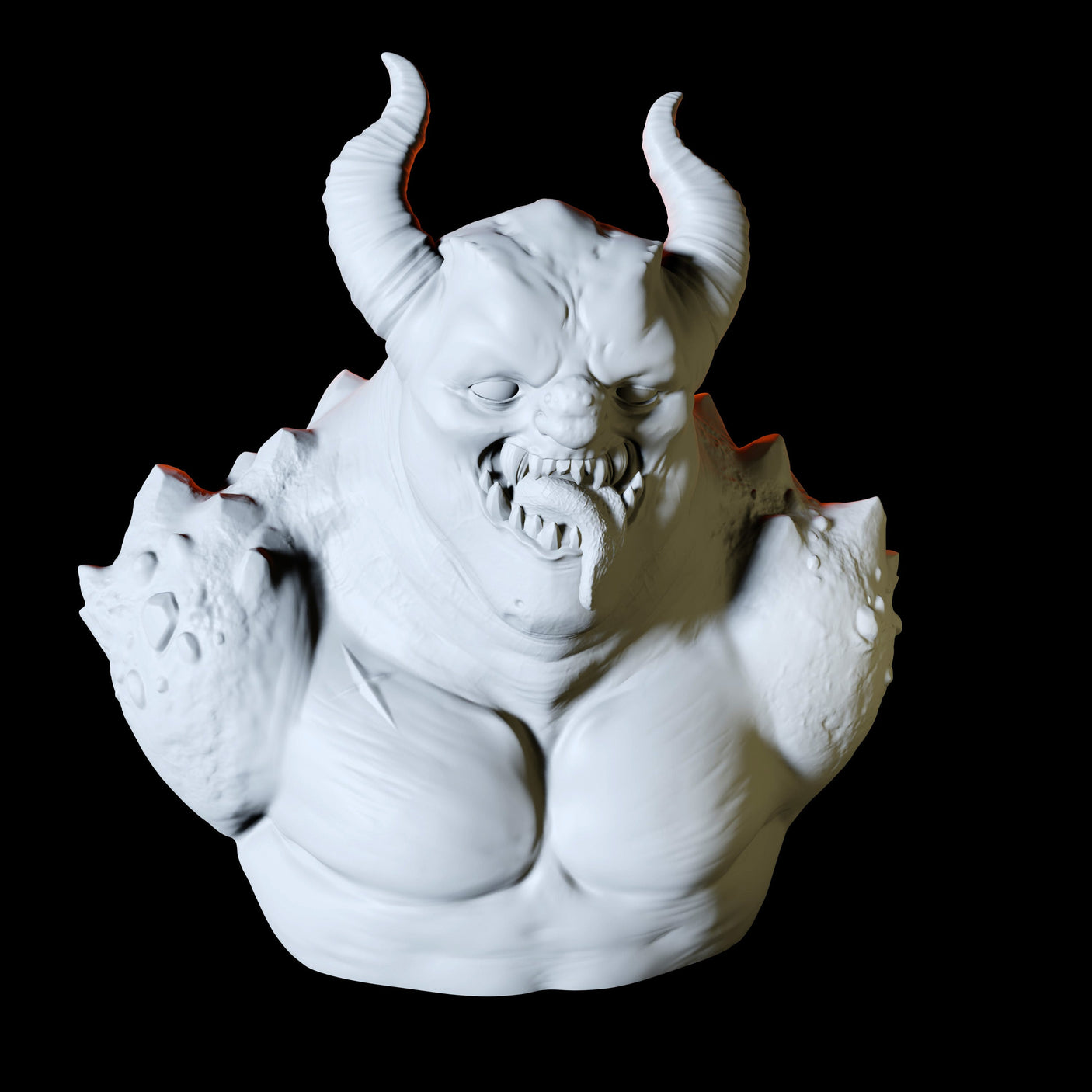 Demon Bust Miniature for Dungeons and Dragons, Pathfinder or other TTRPGs