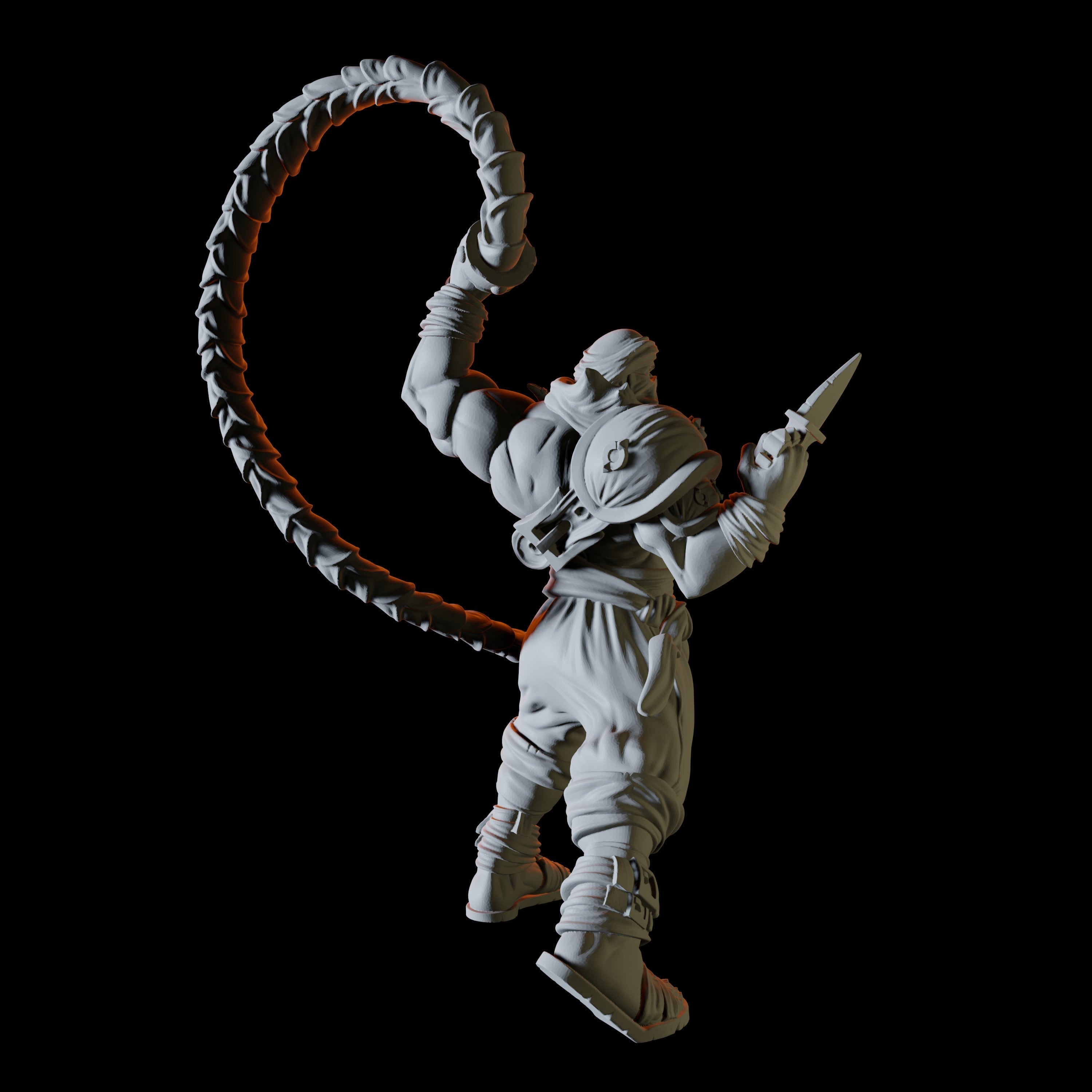 Human Desert Bandit Boss Miniature for Dungeons and Dragons - Myth Forged