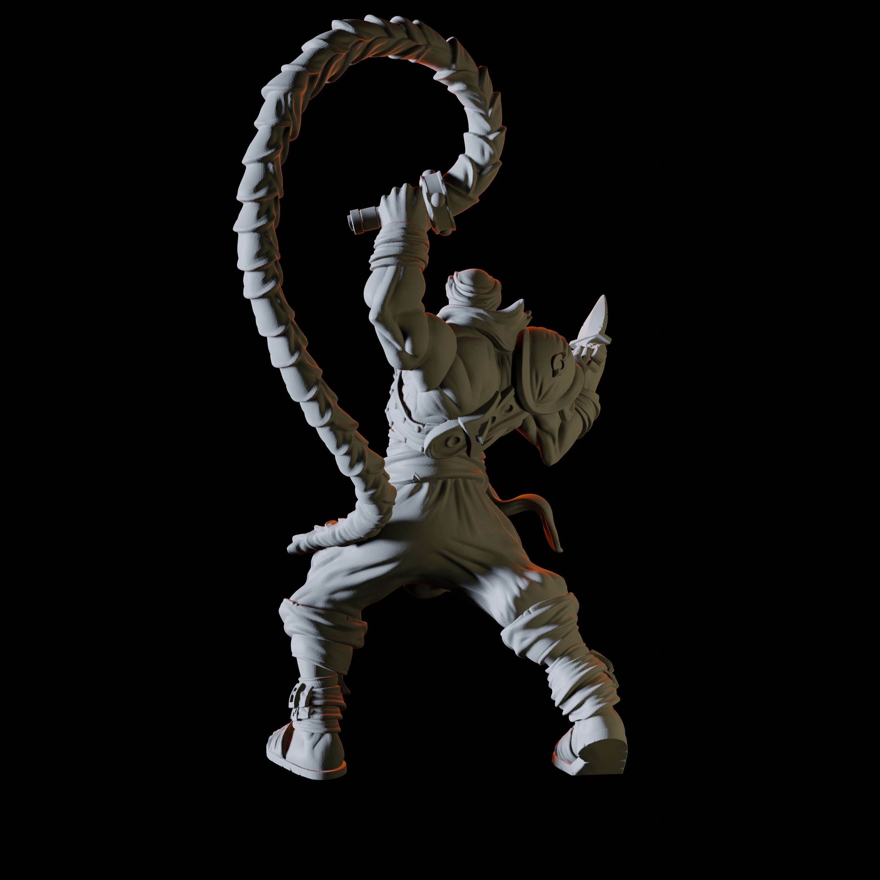 Human Desert Bandit Boss Miniature for Dungeons and Dragons - Myth Forged