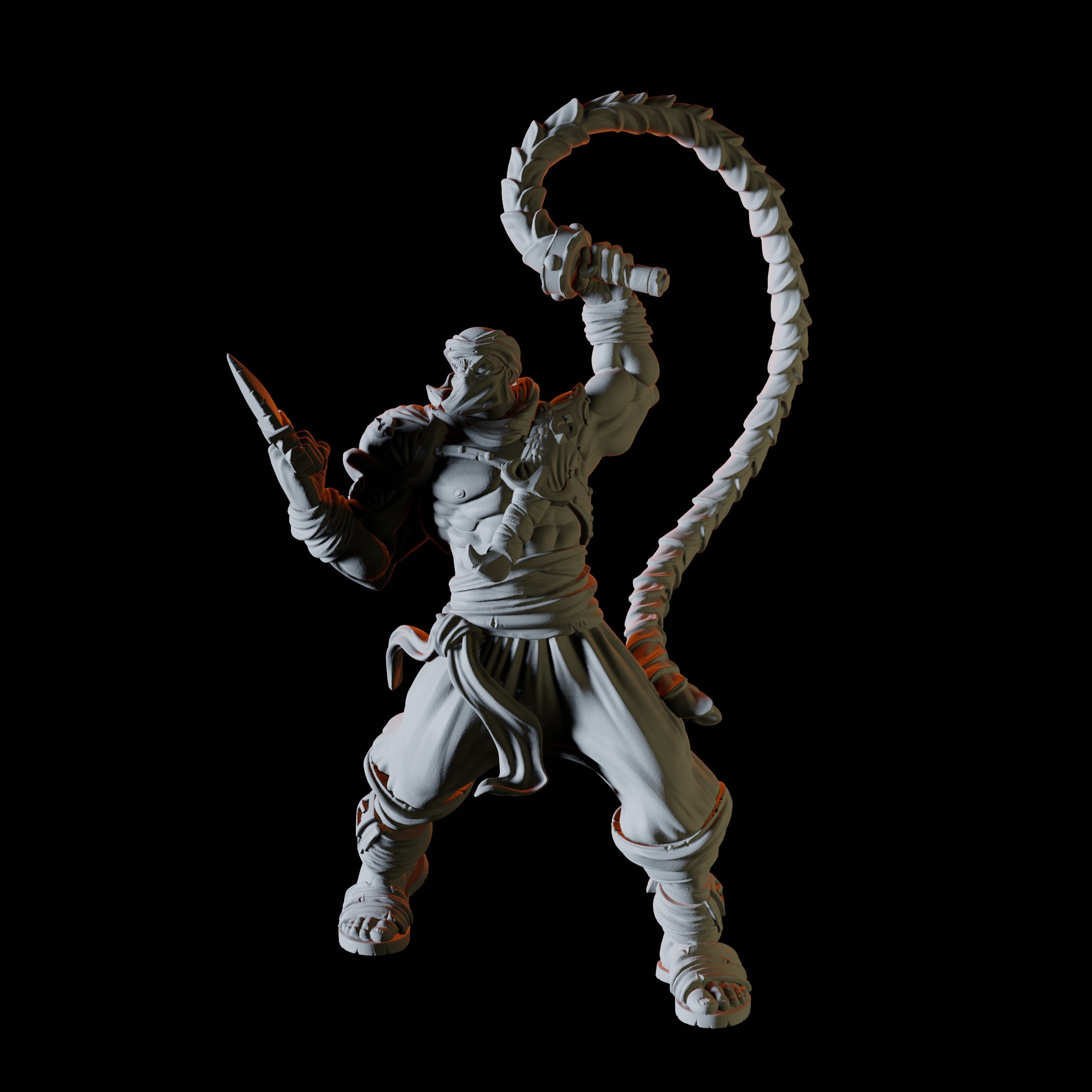 Human Desert Bandit Boss Miniature for Dungeons and Dragons - Myth Forged