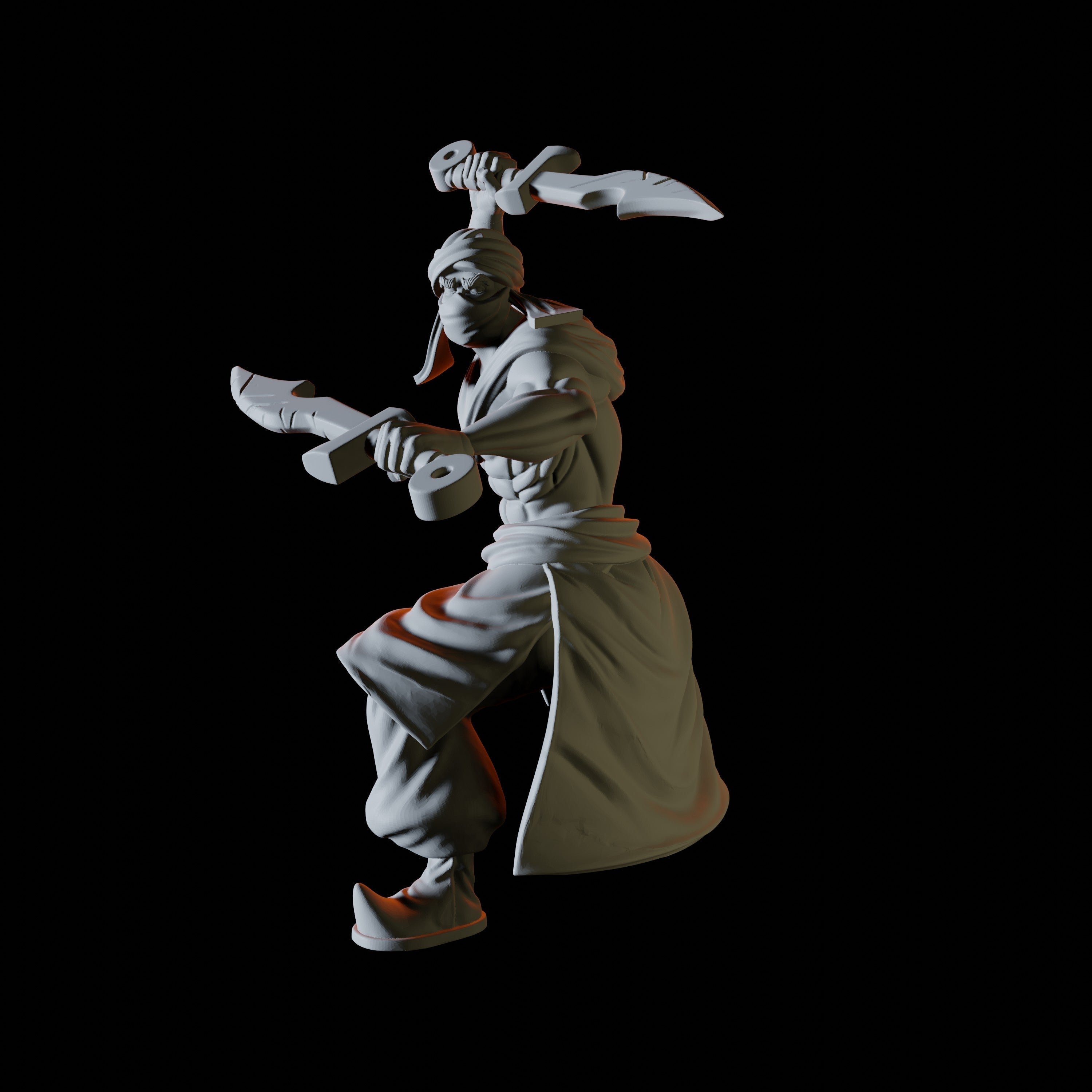 Human Desert Bandit Miniature for Dungeons and Dragons - Myth Forged