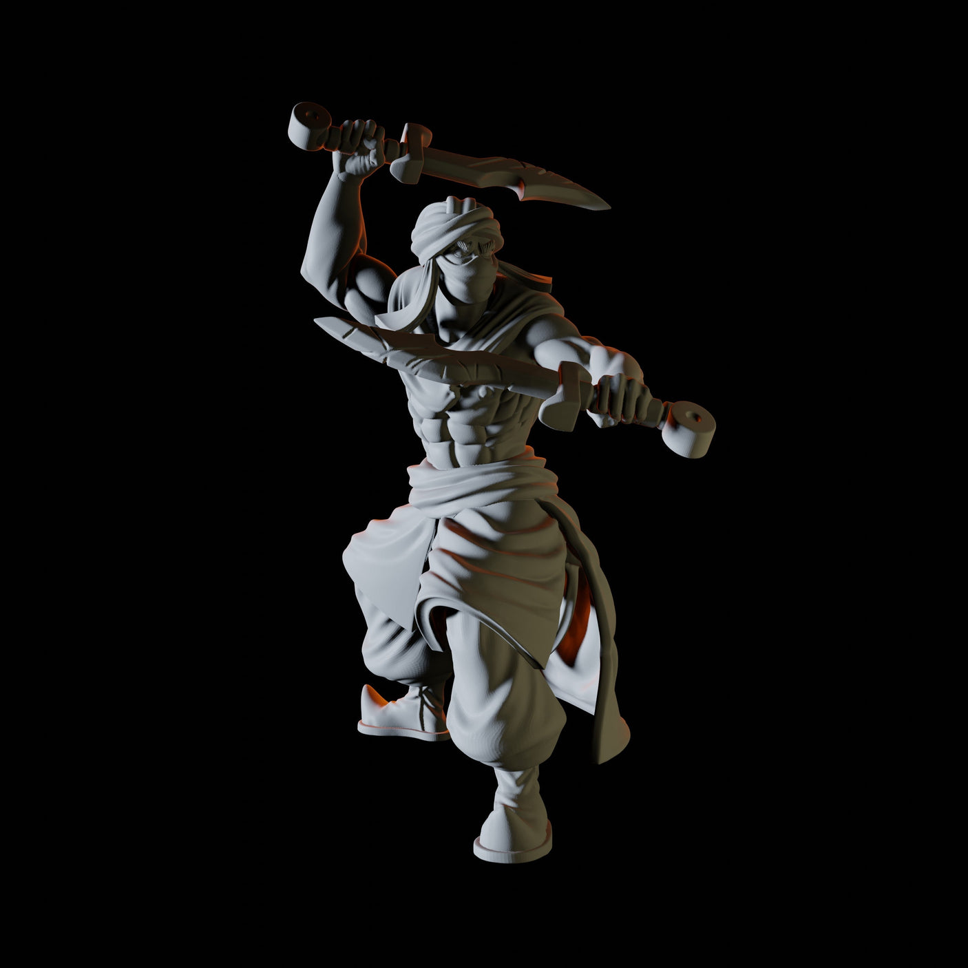Desert Bandit Miniature for Dungeons and Dragons, Pathfinder or other TTRPGs
