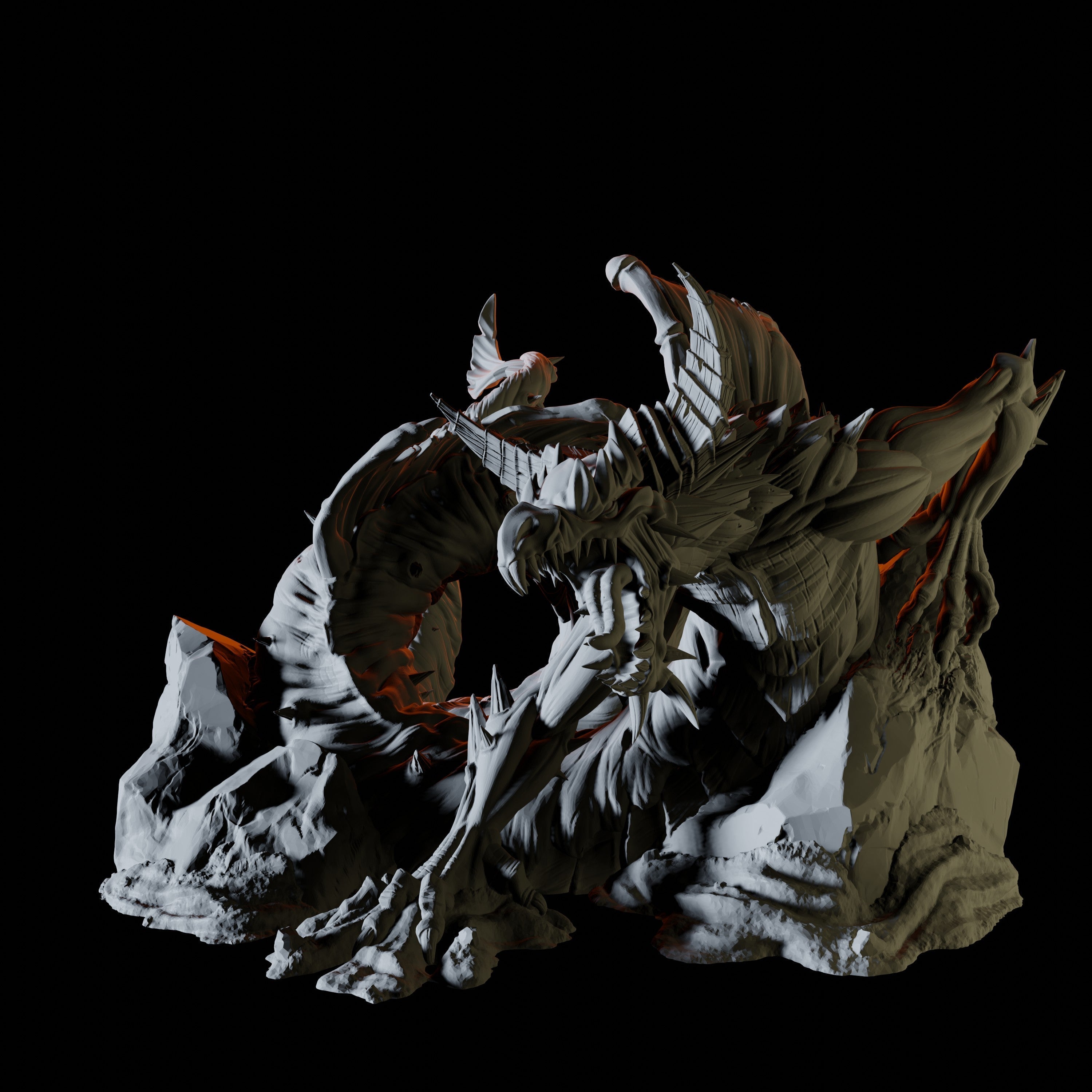 Desert Dragon Miniature for Dungeons and Dragons - Myth Forged