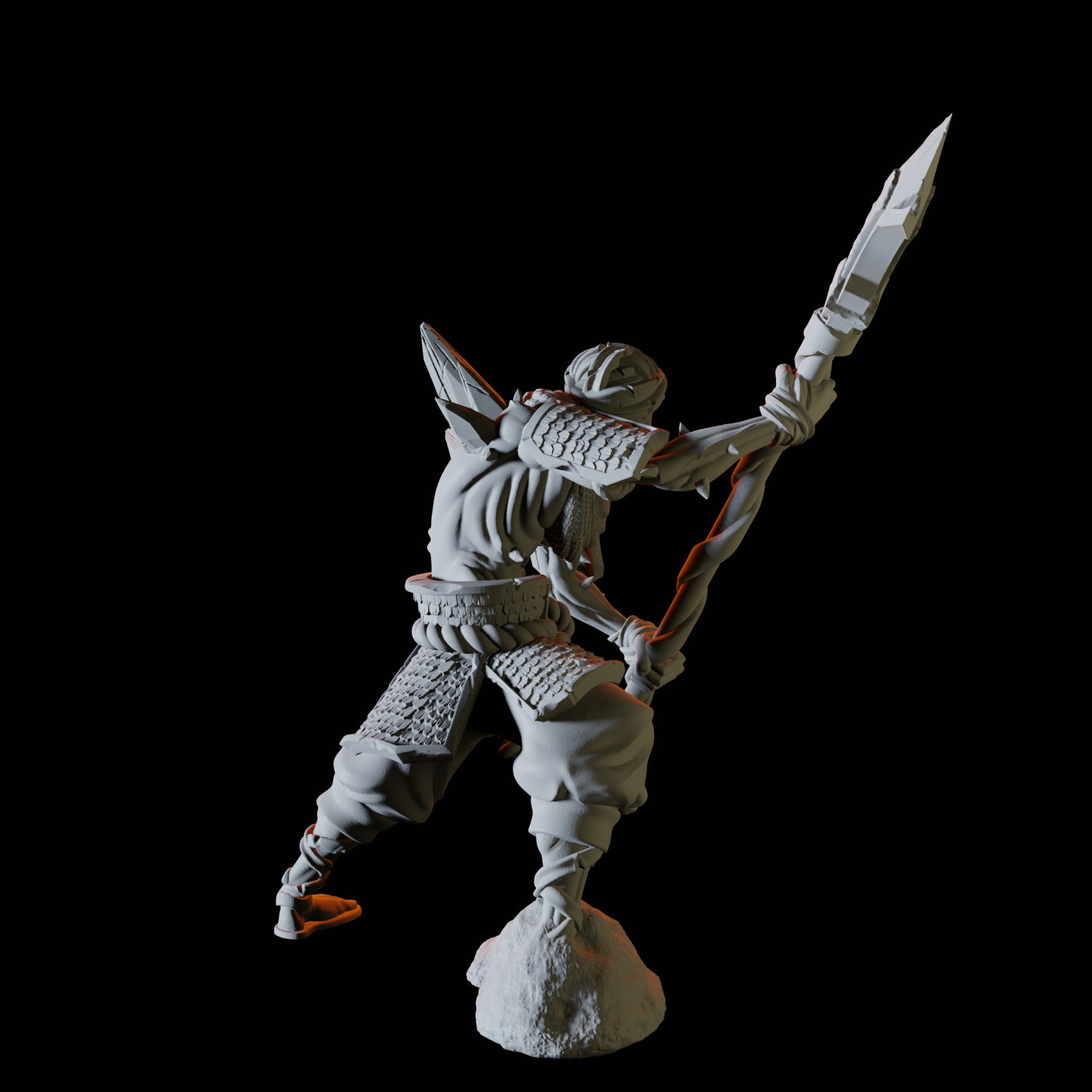 Desert Skeleton with Spear Miniature for Dungeons and Dragons, Pathfinder or other TTRPGs