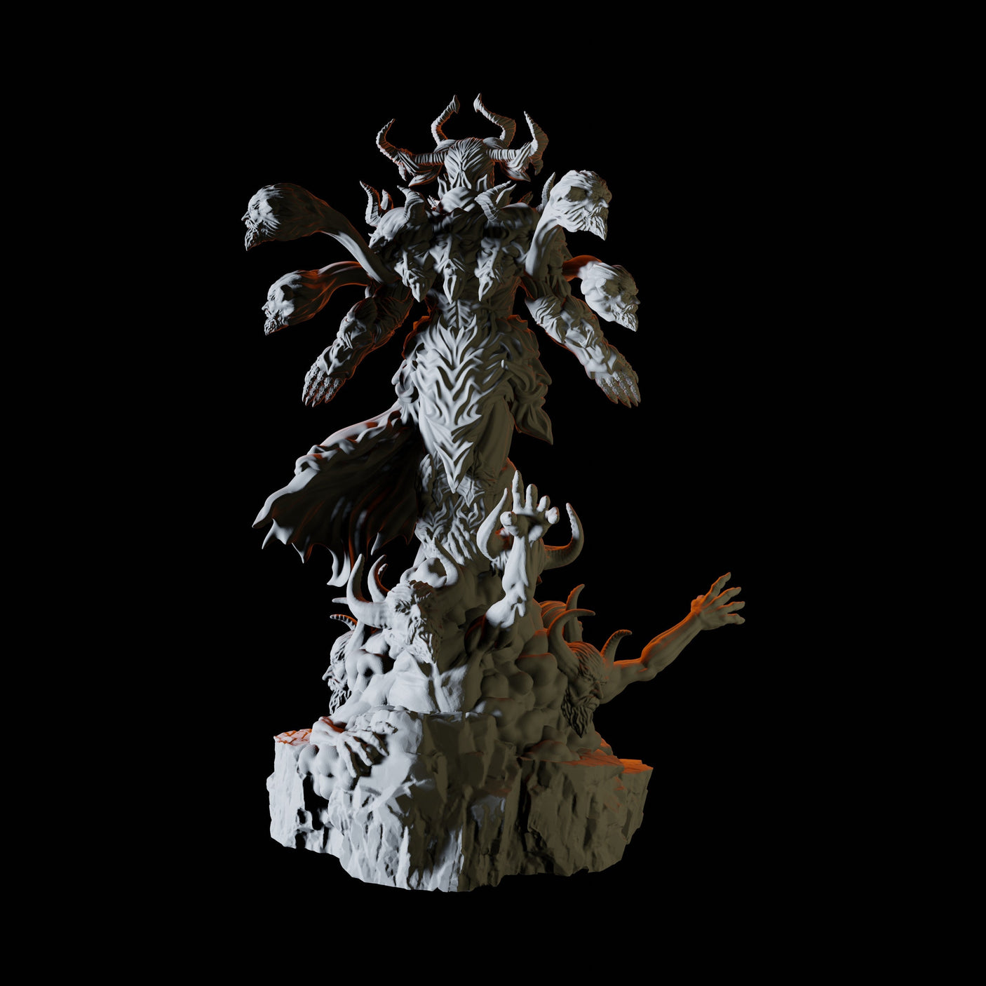 Devil Lord Miniature for Dungeons and Dragons, Pathfinder or other TTRPGs