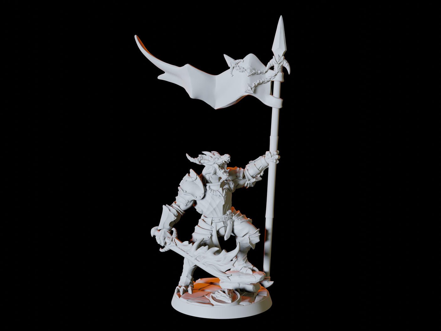 Dragonborn Army - Six Soldiers Miniature for Dungeons and Dragons, Pathfinder or other TTRPGs