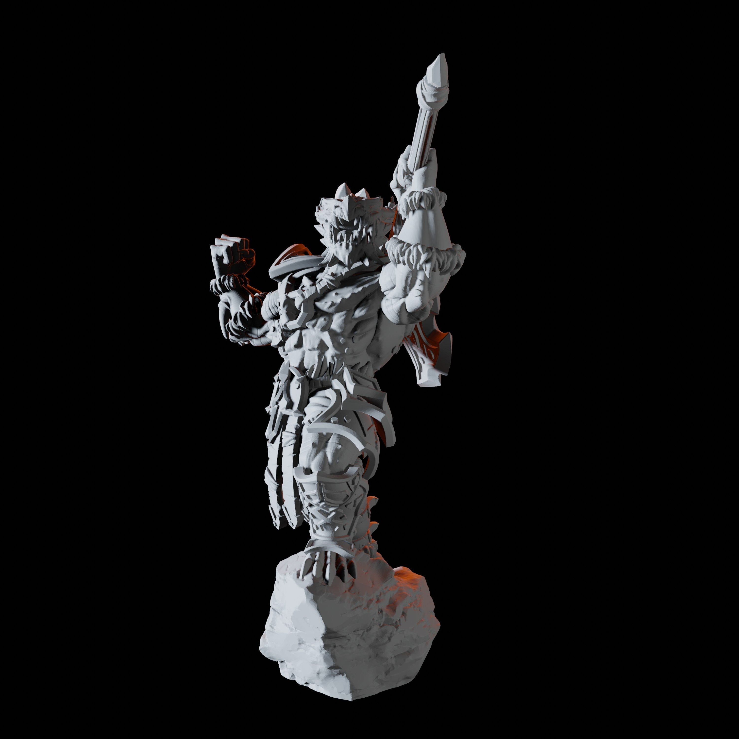 Dragonborn Barbarian Miniature for Dungeons and Dragons - Myth Forged