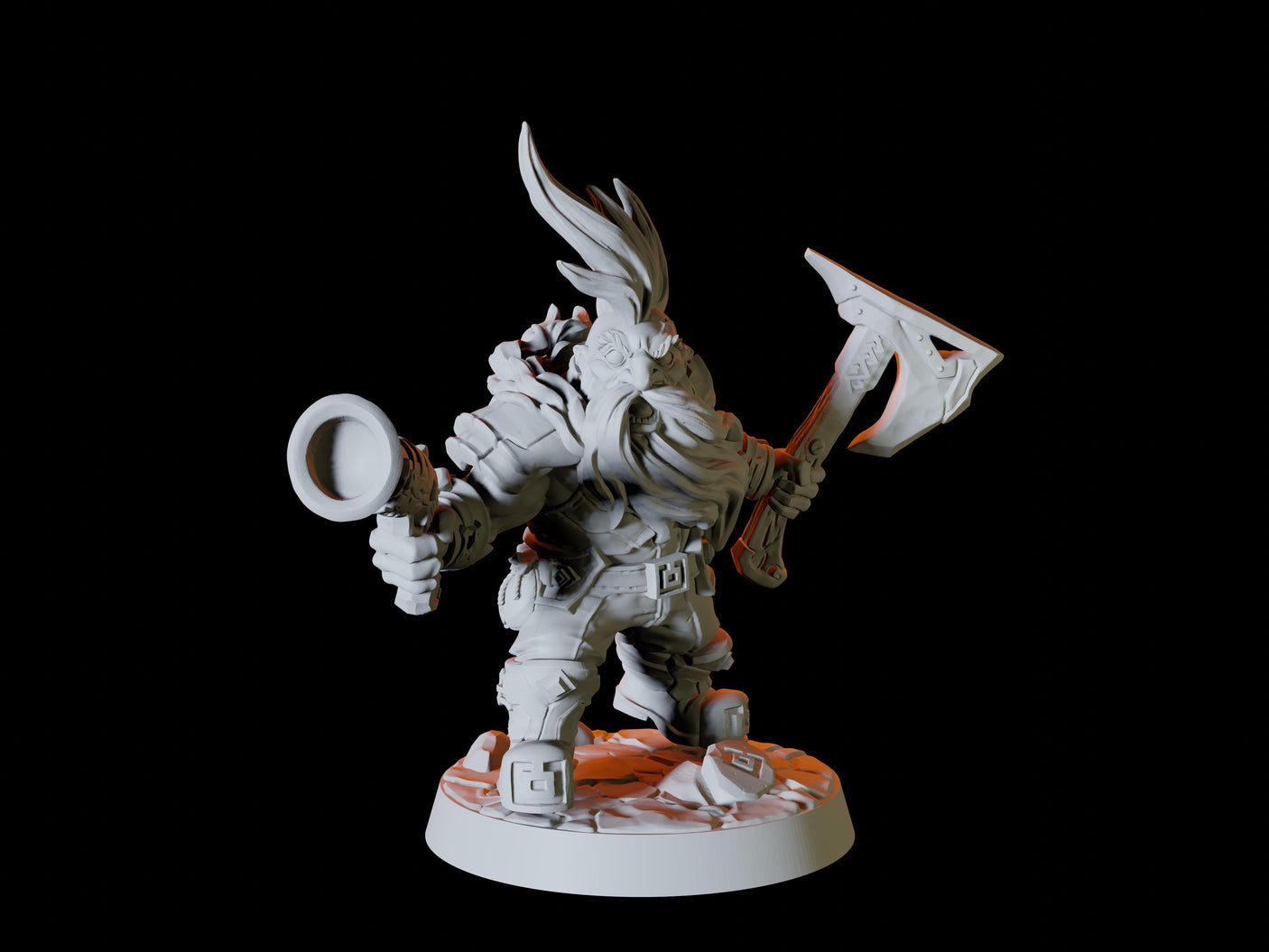 Dwarf Army - Six Soldiers Miniature for Dungeons and Dragons, Pathfinder or other TTRPGs