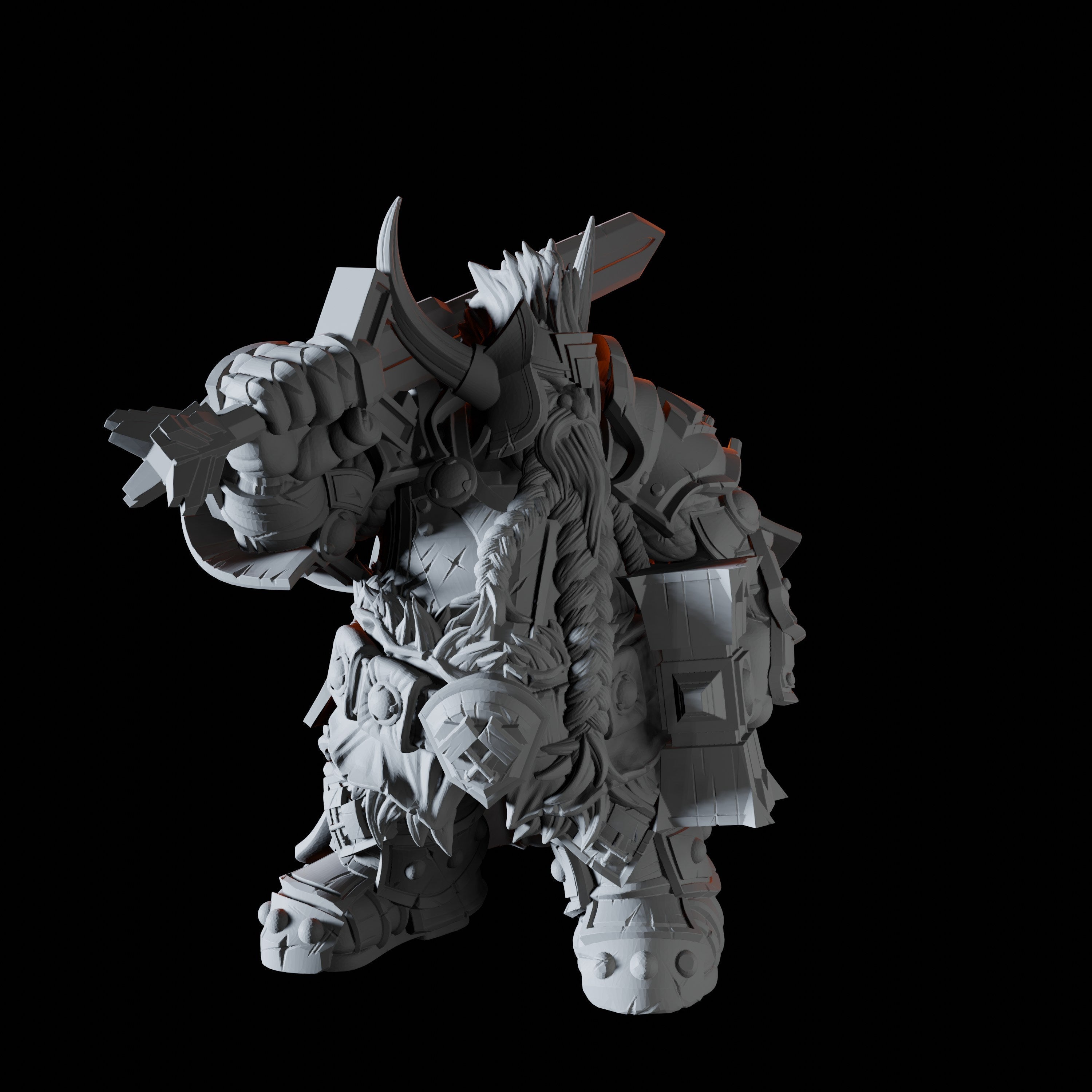 Dwarf Paladin Miniature for Dungeons and Dragons - Myth Forged