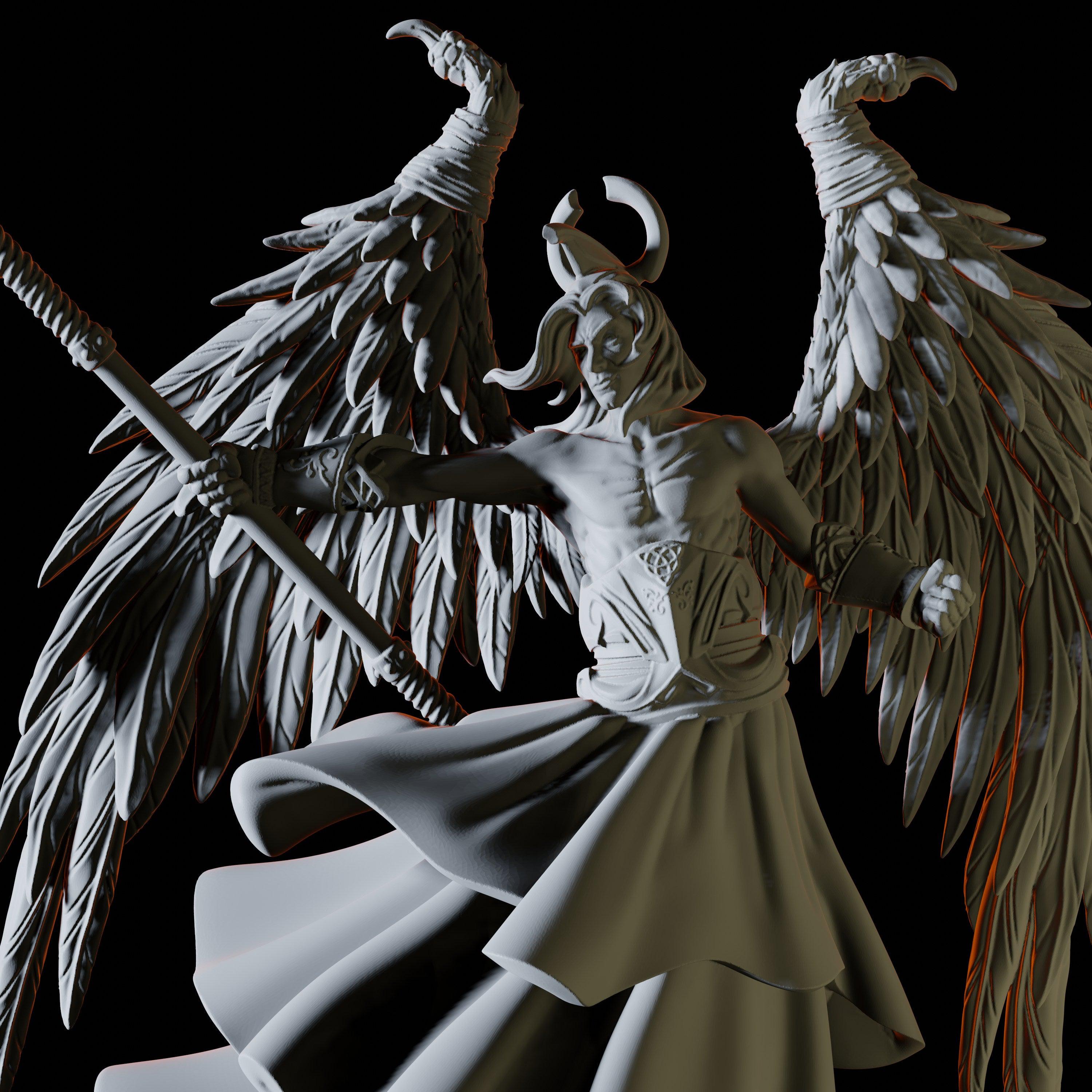Elegant Celestial Miniature for Dungeons and Dragons - Myth Forged