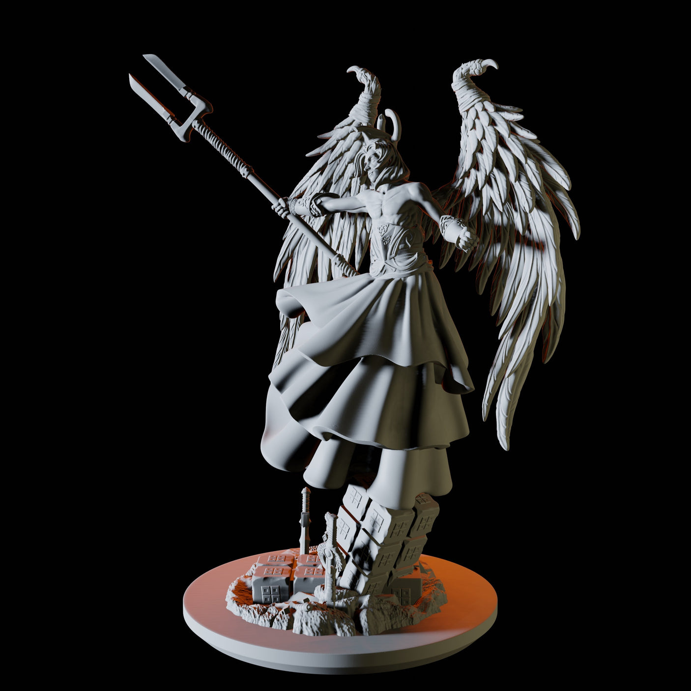 Elegant Celestial Miniature for Dungeons and Dragons, Pathfinder or other TTRPGs