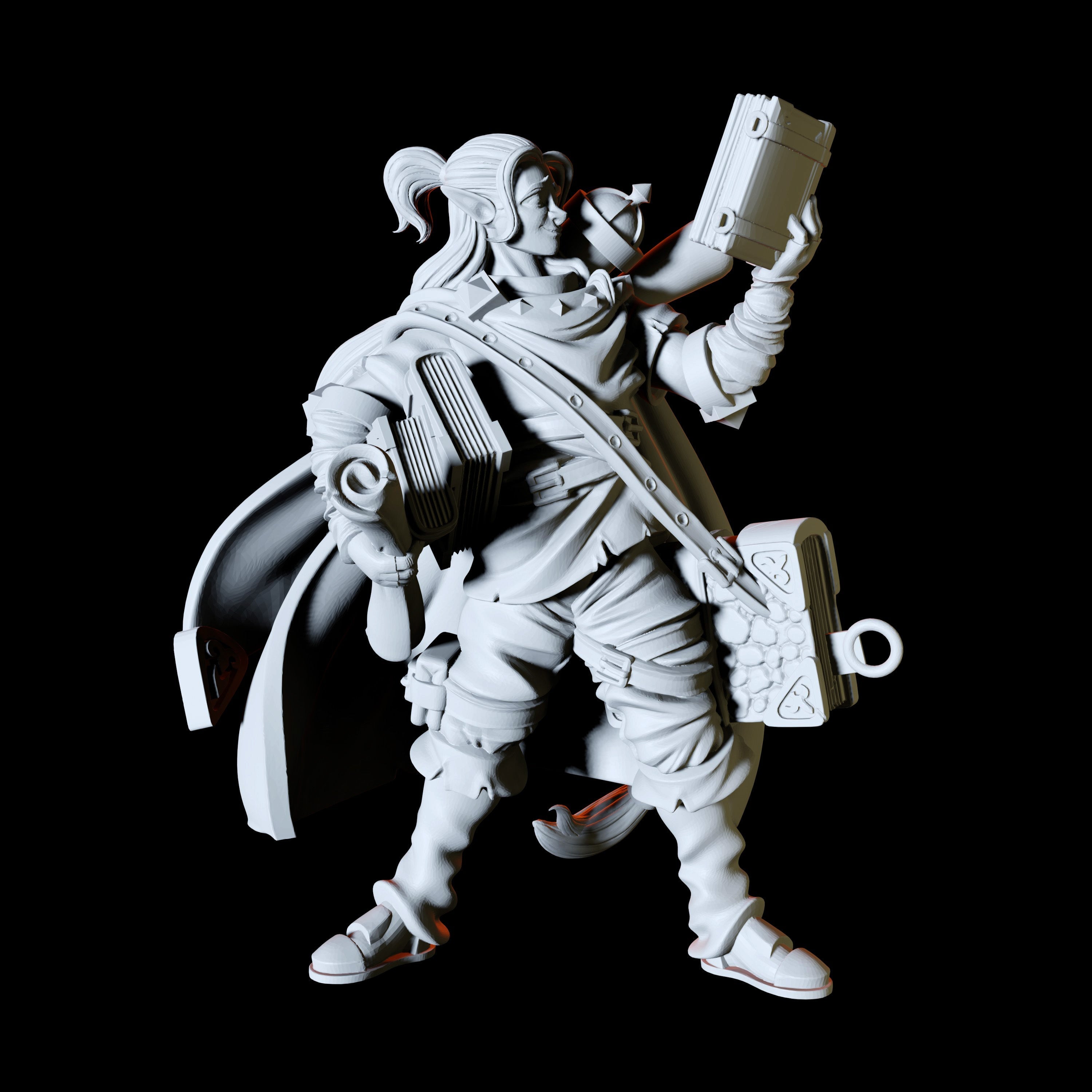 Elf Cartographer Merchant Miniature for Dungeons and Dragons - Myth Forged