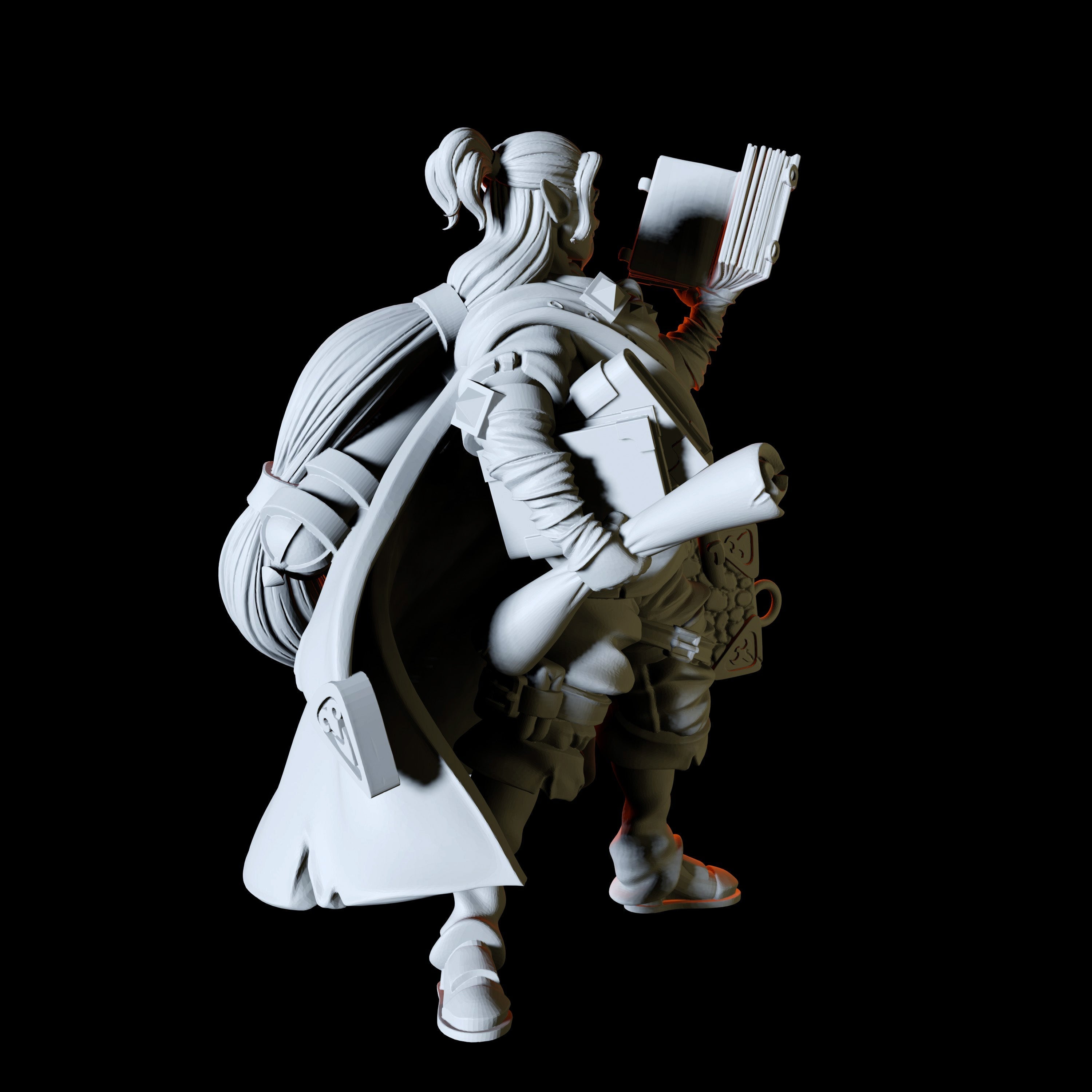 Elf Cartographer Merchant Miniature for Dungeons and Dragons - Myth Forged