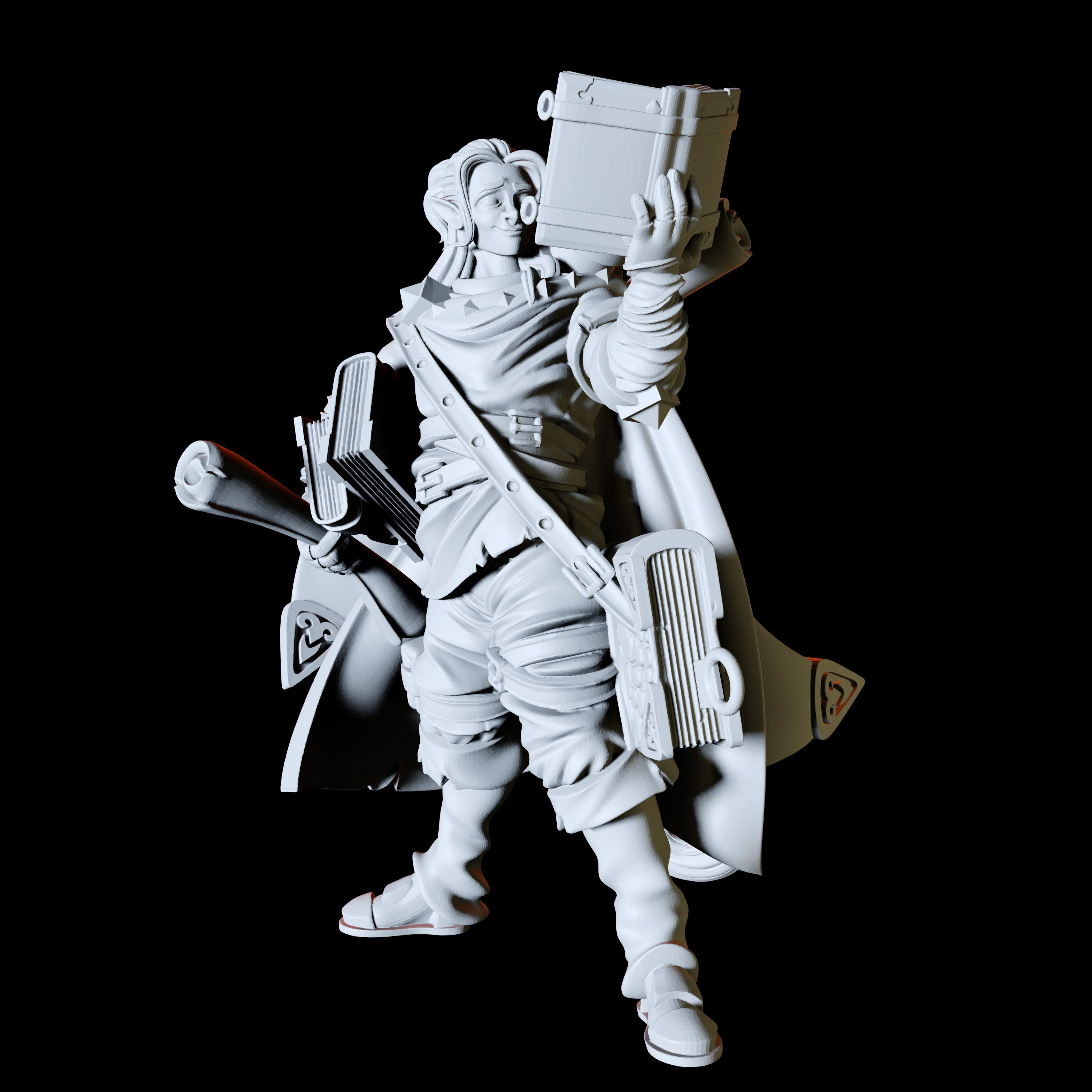 Elf Cartographer Merchant Miniature for Dungeons and Dragons - Myth Forged