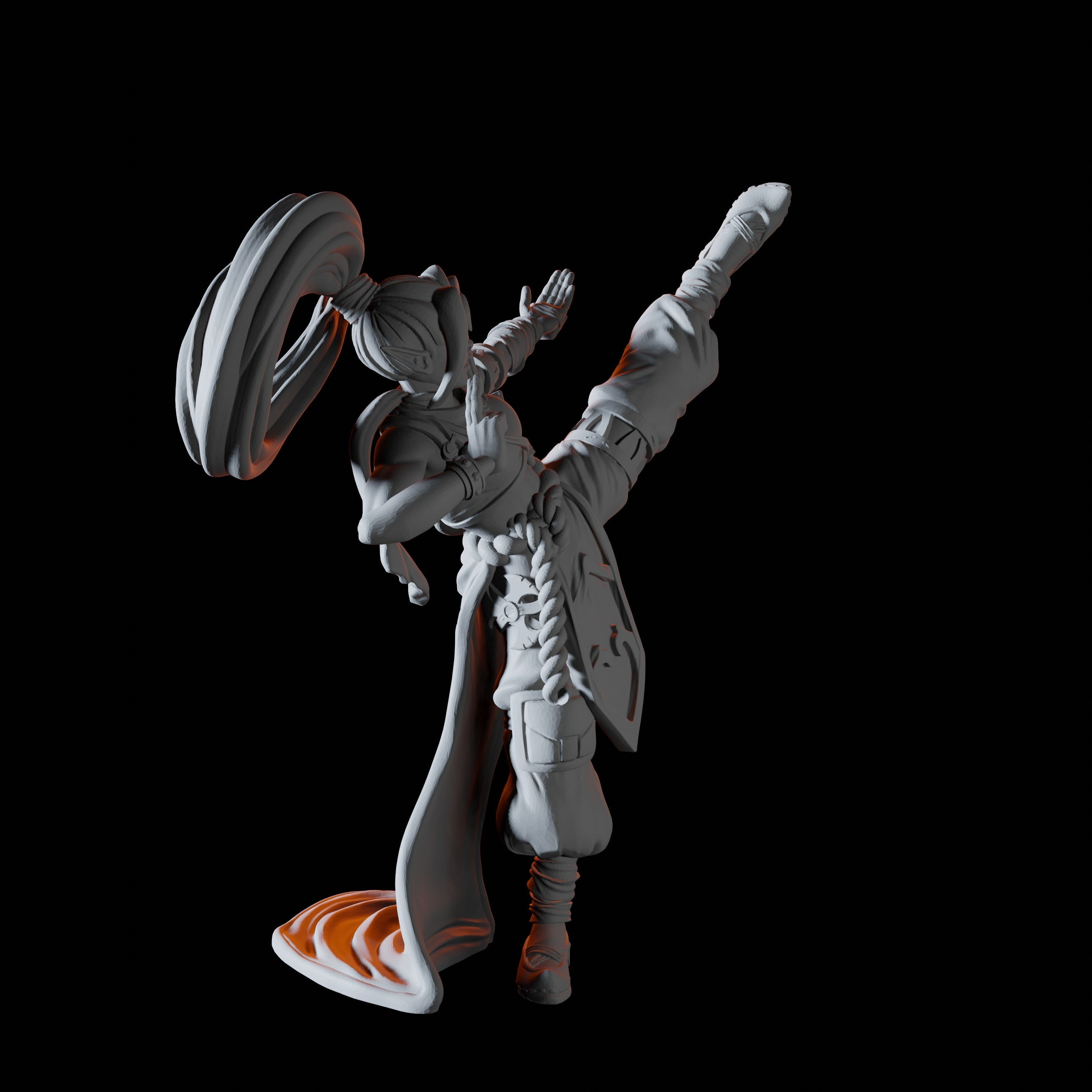 Elf Monk Miniature for Dungeons and Dragons - Myth Forged