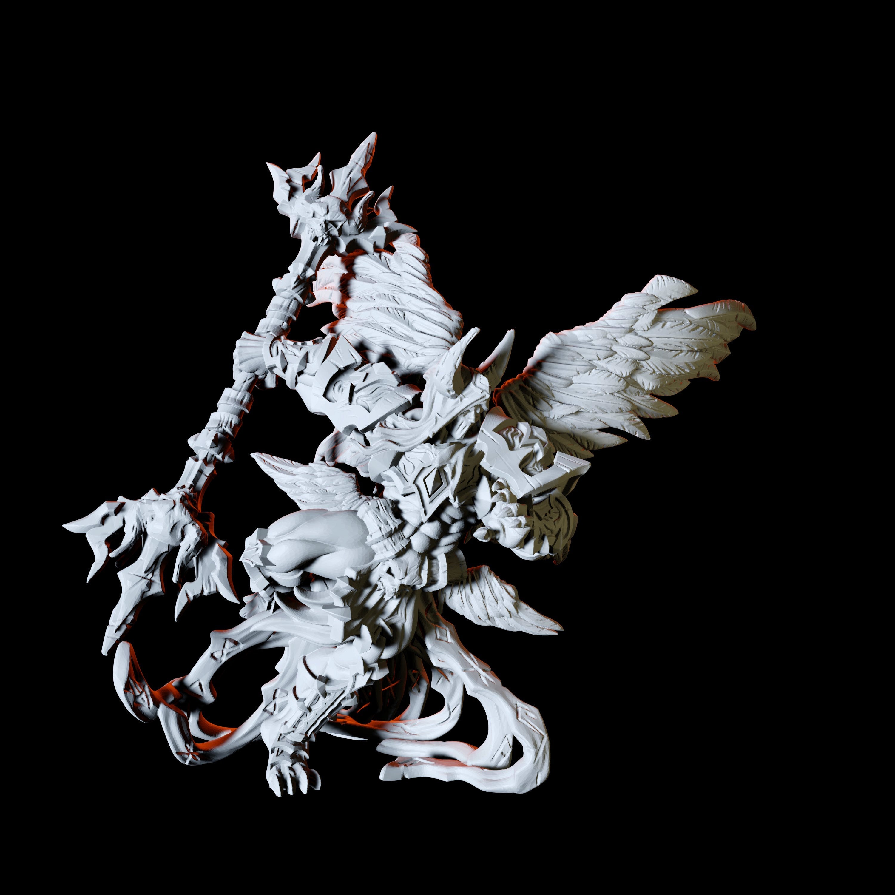 Fallen Angel Miniature for Dungeons and Dragons - Myth Forged
