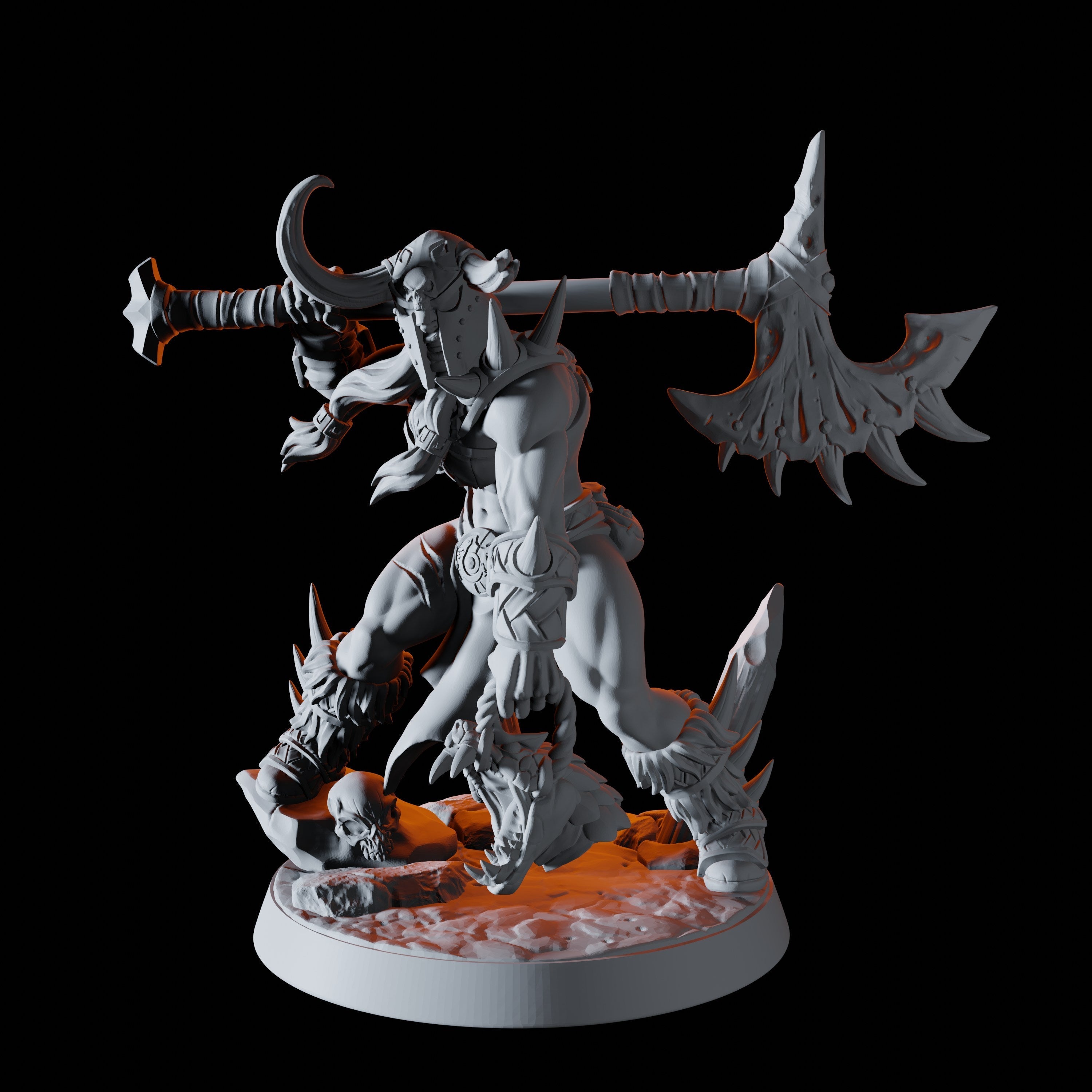 Female Barbarian Champion Miniature for Dungeons and Dragons - Myth Forged