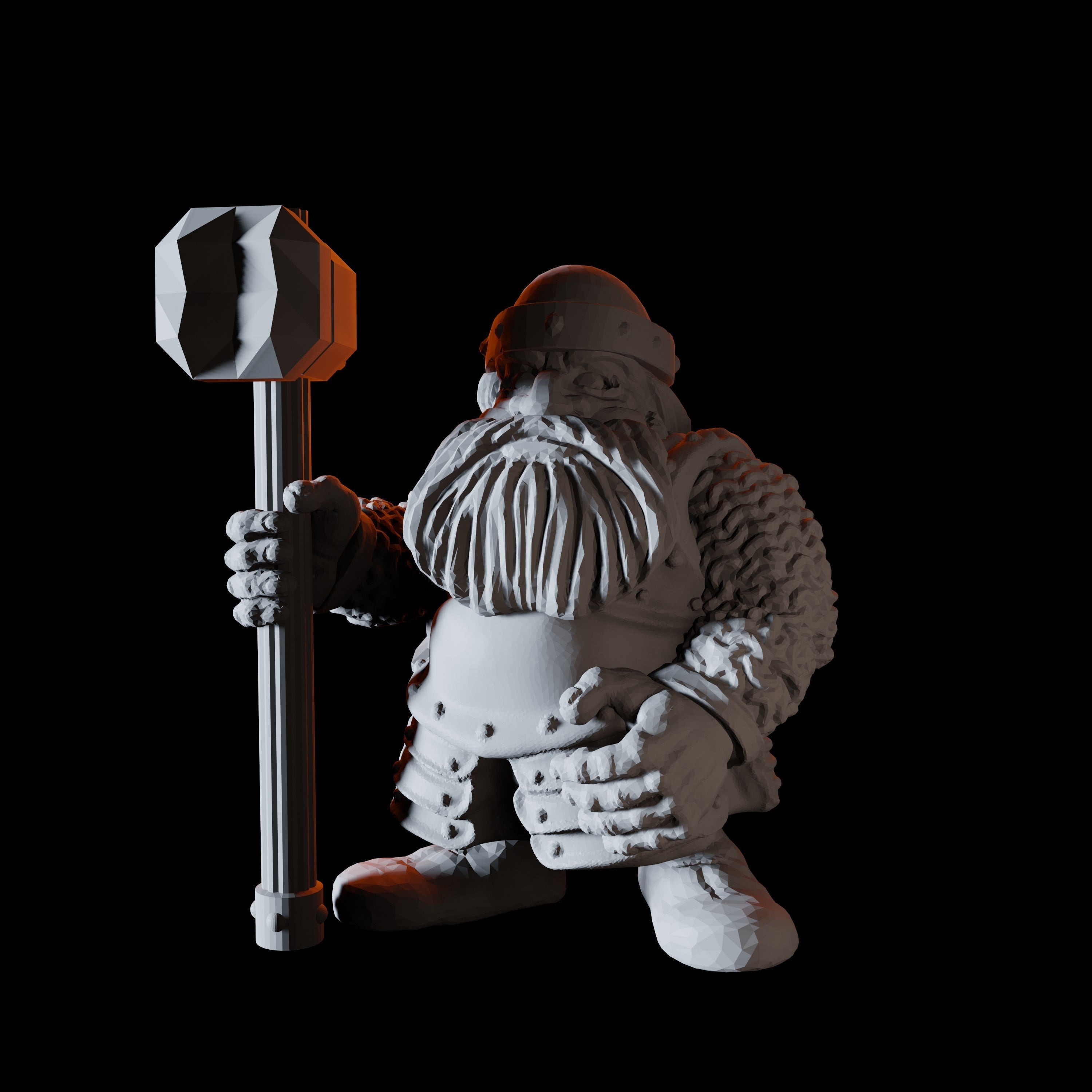 Sixteen Dwarf Hammer Warrior Miniatures for Dungeons and Dragons - Myth Forged