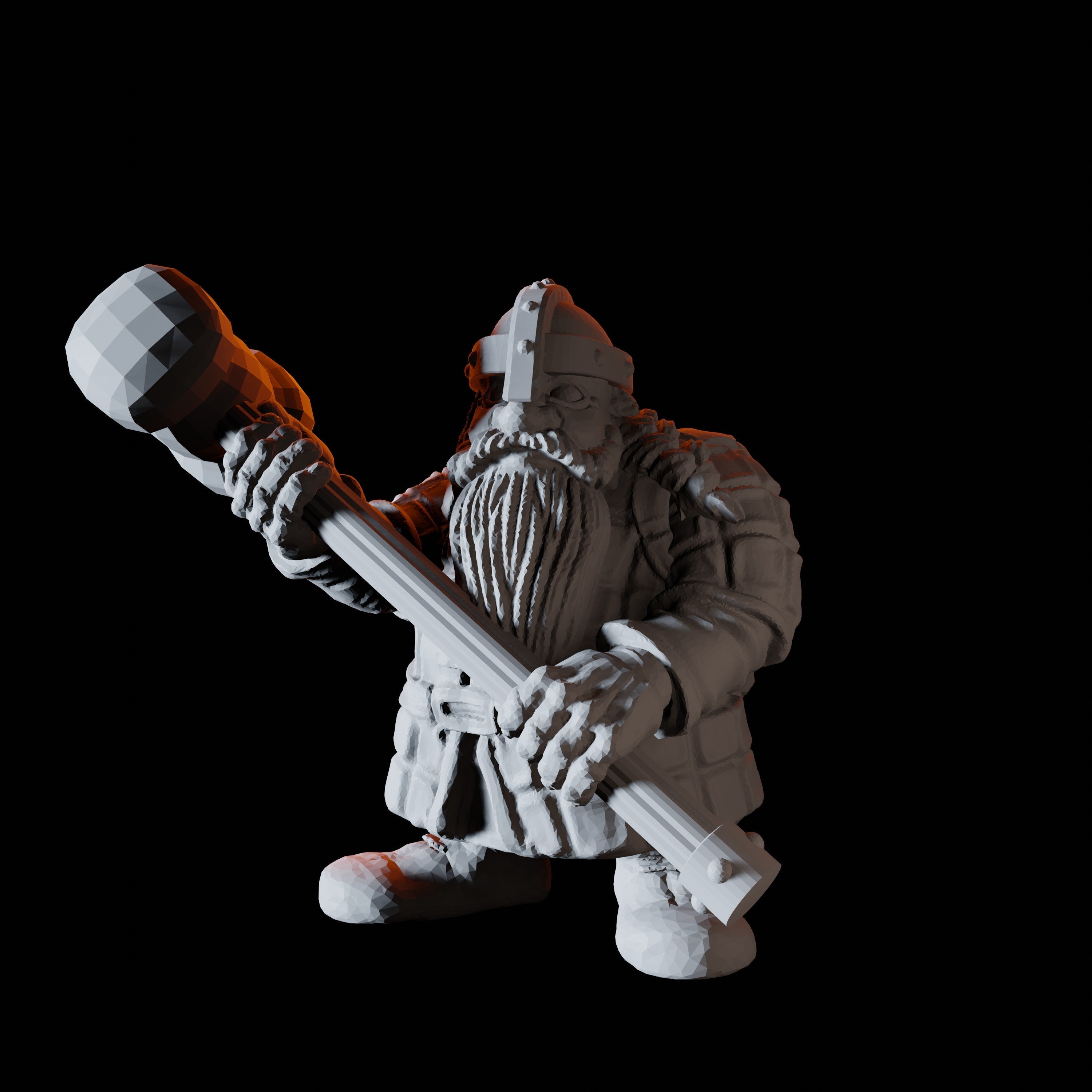 Sixteen Dwarf Hammer Warrior Miniatures for Dungeons and Dragons - Myth Forged