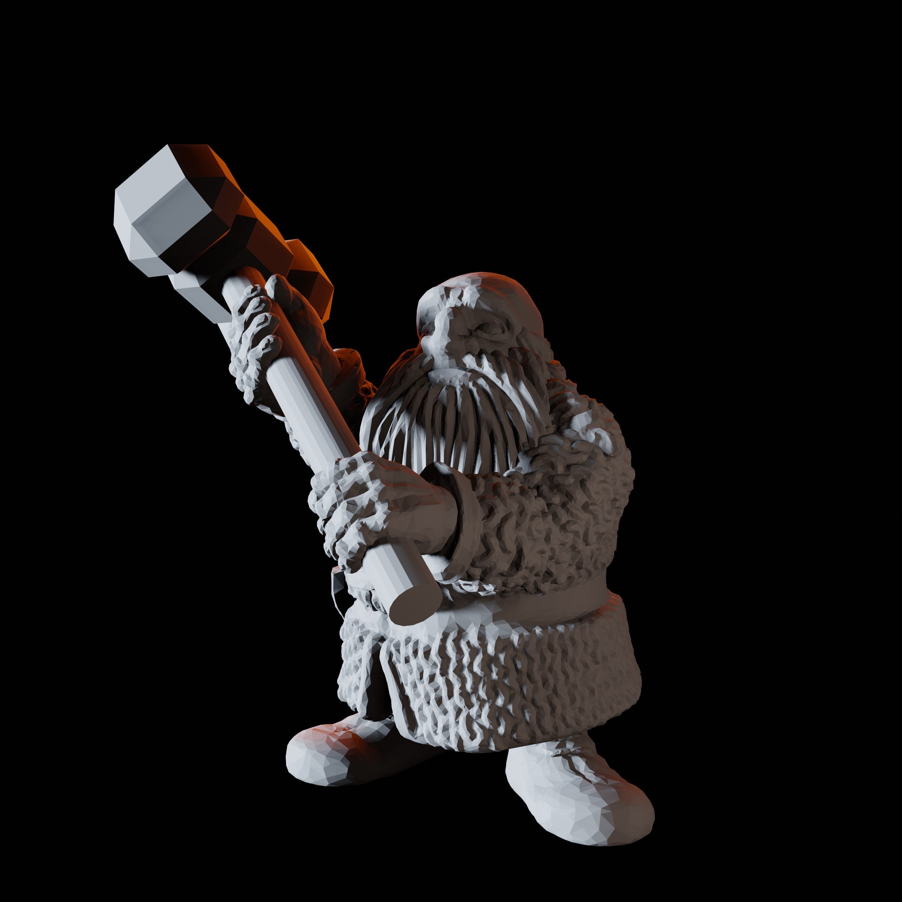 Sixteen Dwarf Hammer Warrior Miniatures for Dungeons and Dragons - Myth Forged