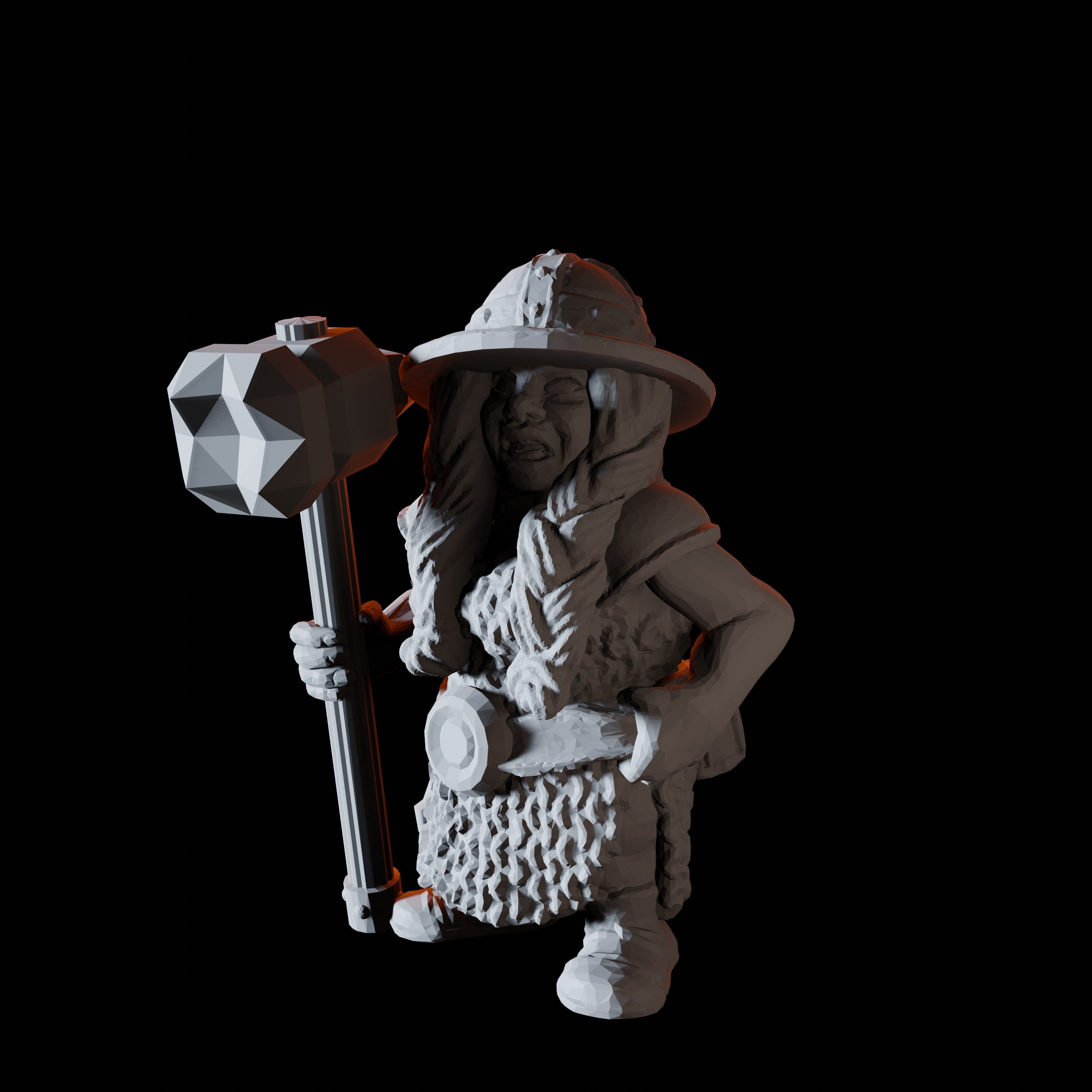 Sixteen Dwarf Hammer Warrior Miniatures for Dungeons and Dragons - Myth Forged