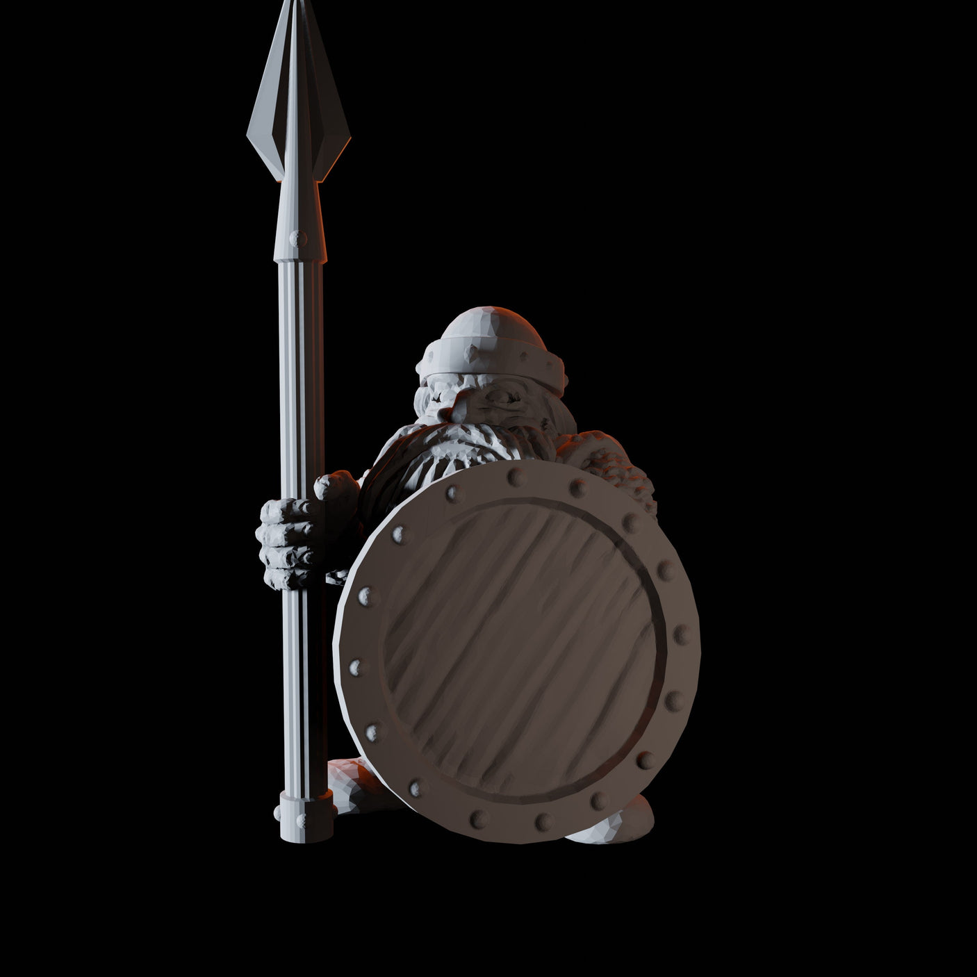 Fifteen Dwarf Spear Fighters Miniature for Dungeons and Dragons, Pathfinder or other TTRPGs