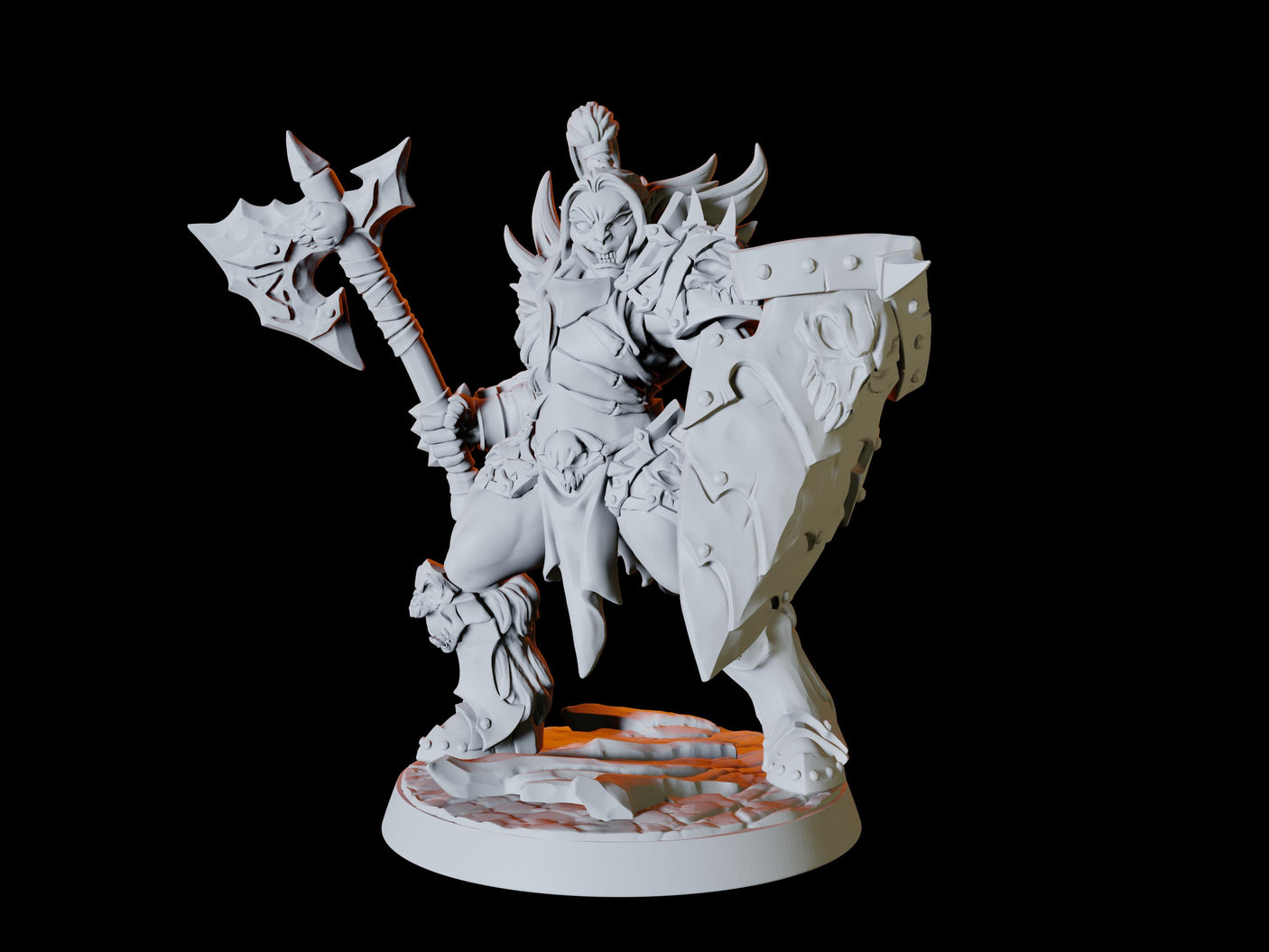 Five Frost Orc Soldiers Miniature for Dungeons and Dragons, Pathfinder or other TTRPGs