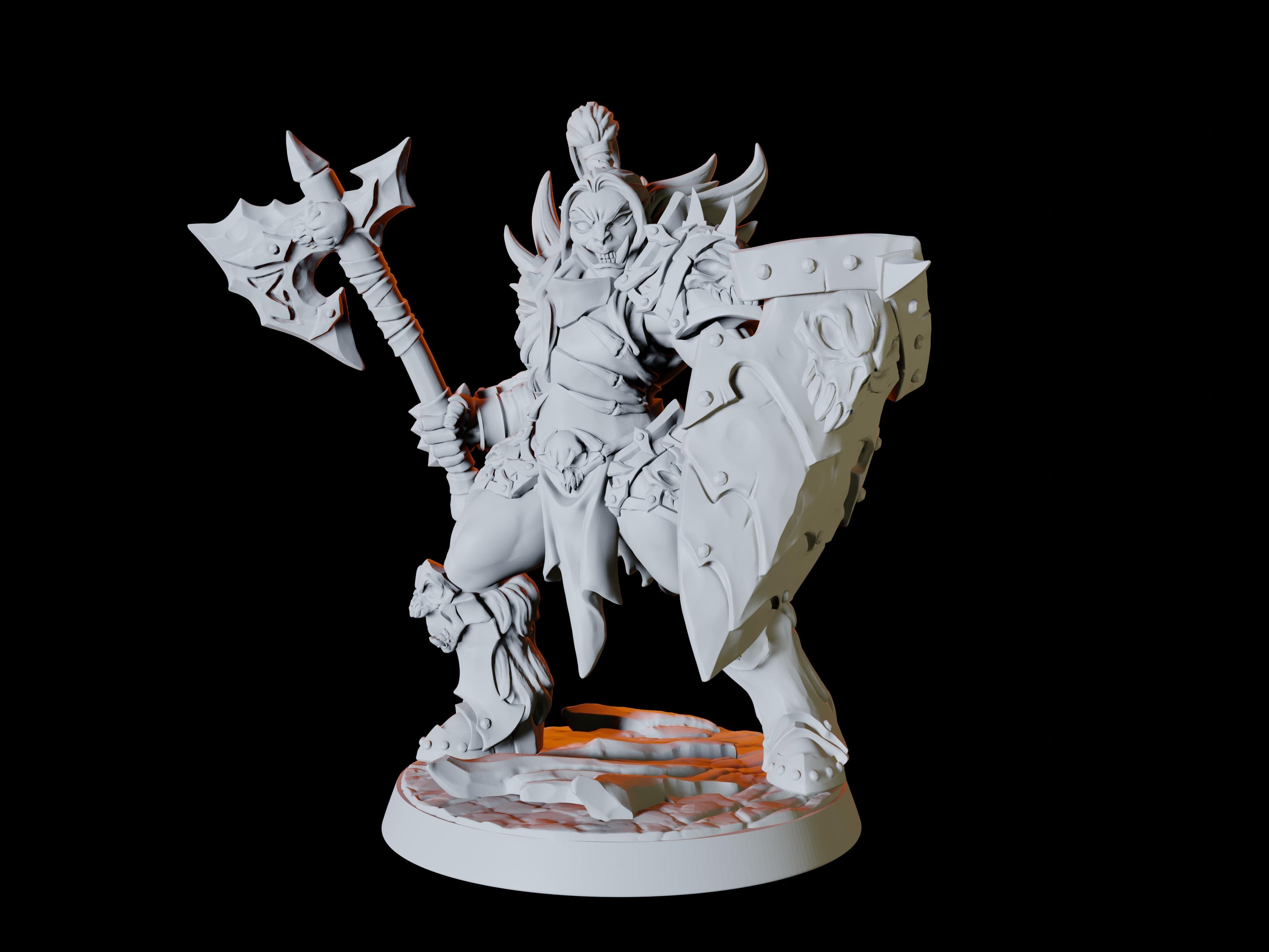 Five Frost Orc Miniatures for Dungeons and Dragons - Myth Forged