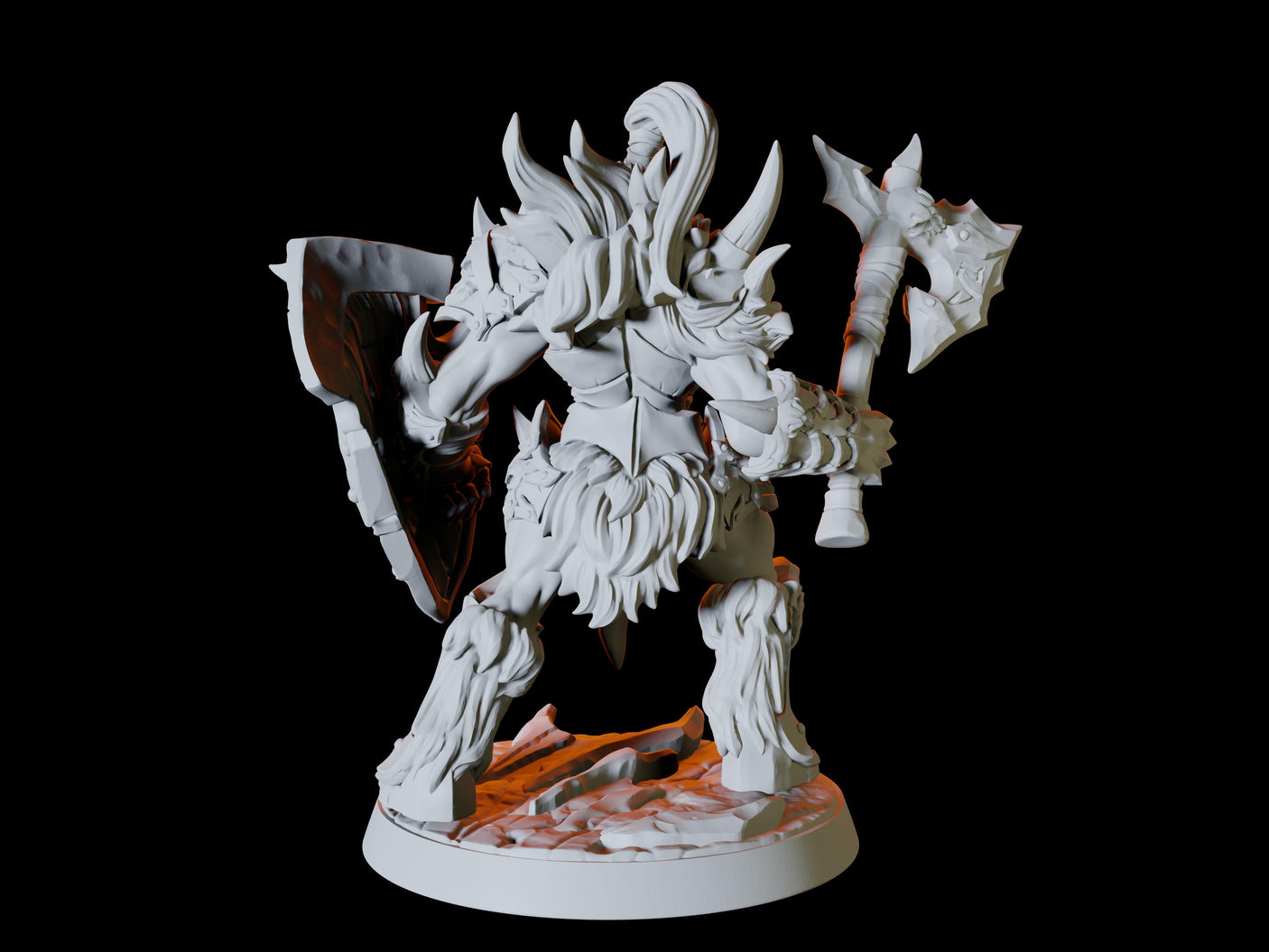 Five Frost Orc Soldiers Miniature for Dungeons and Dragons, Pathfinder or other TTRPGs