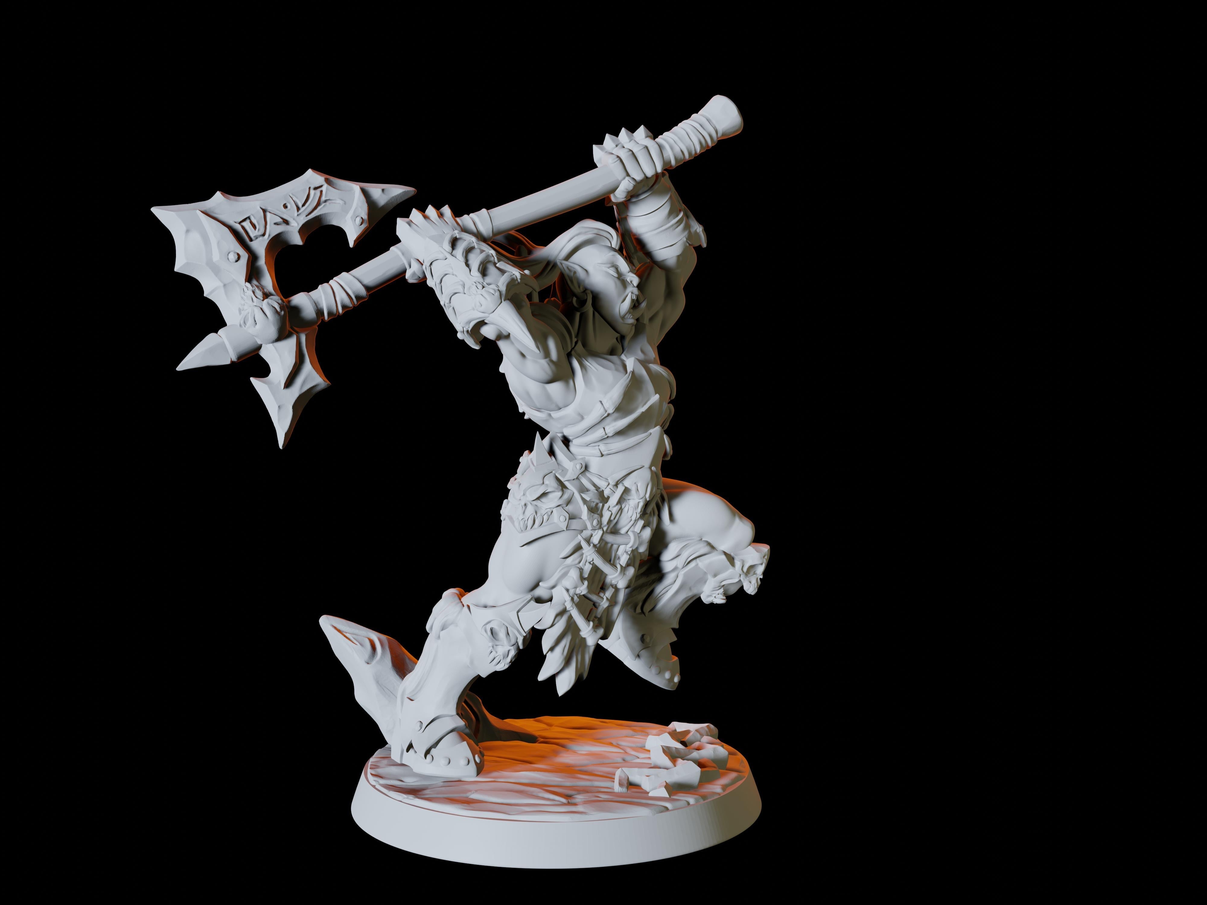 Five Frost Orc Miniatures for Dungeons and Dragons - Myth Forged