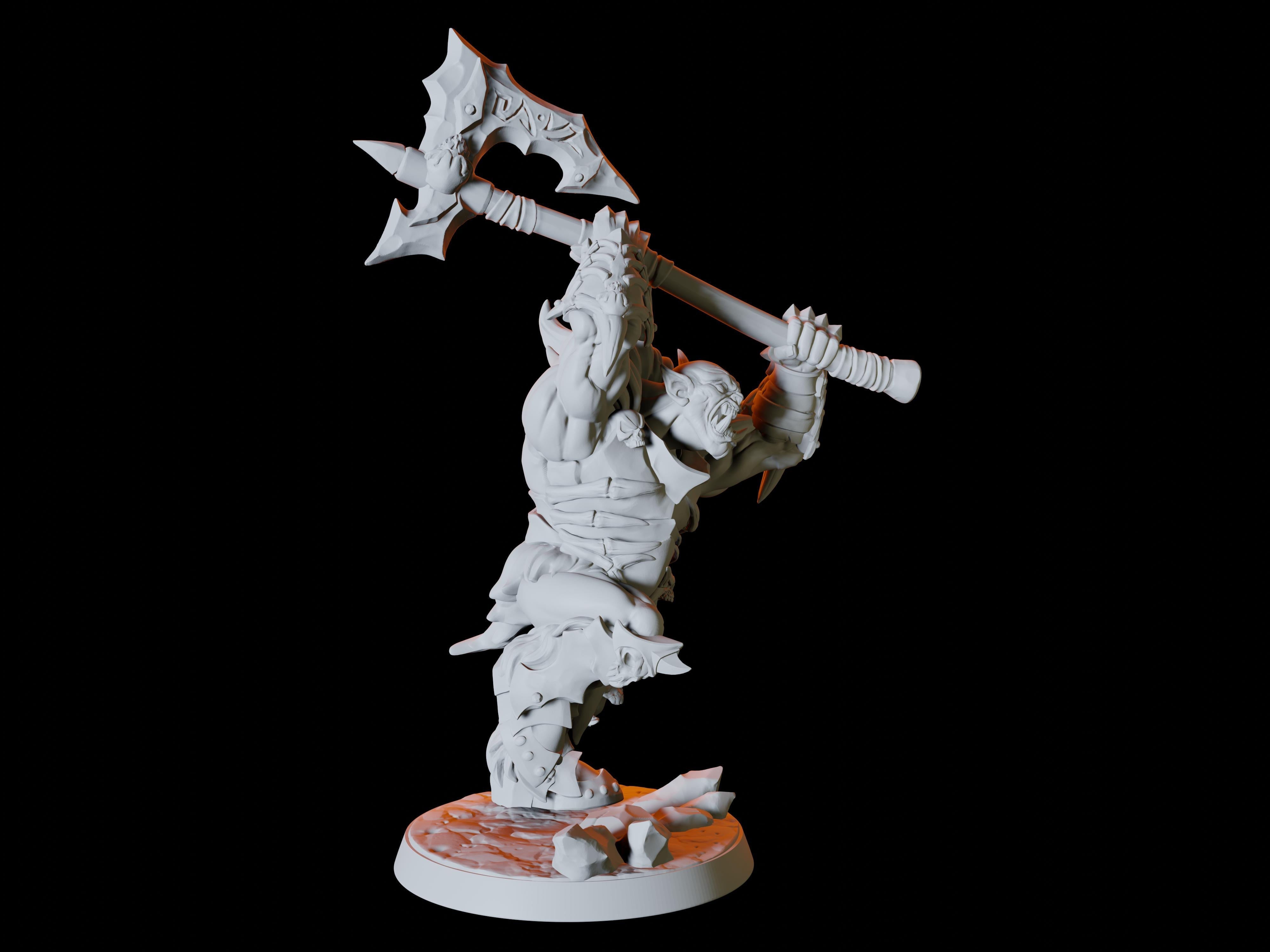 Five Frost Orc Miniatures for Dungeons and Dragons - Myth Forged
