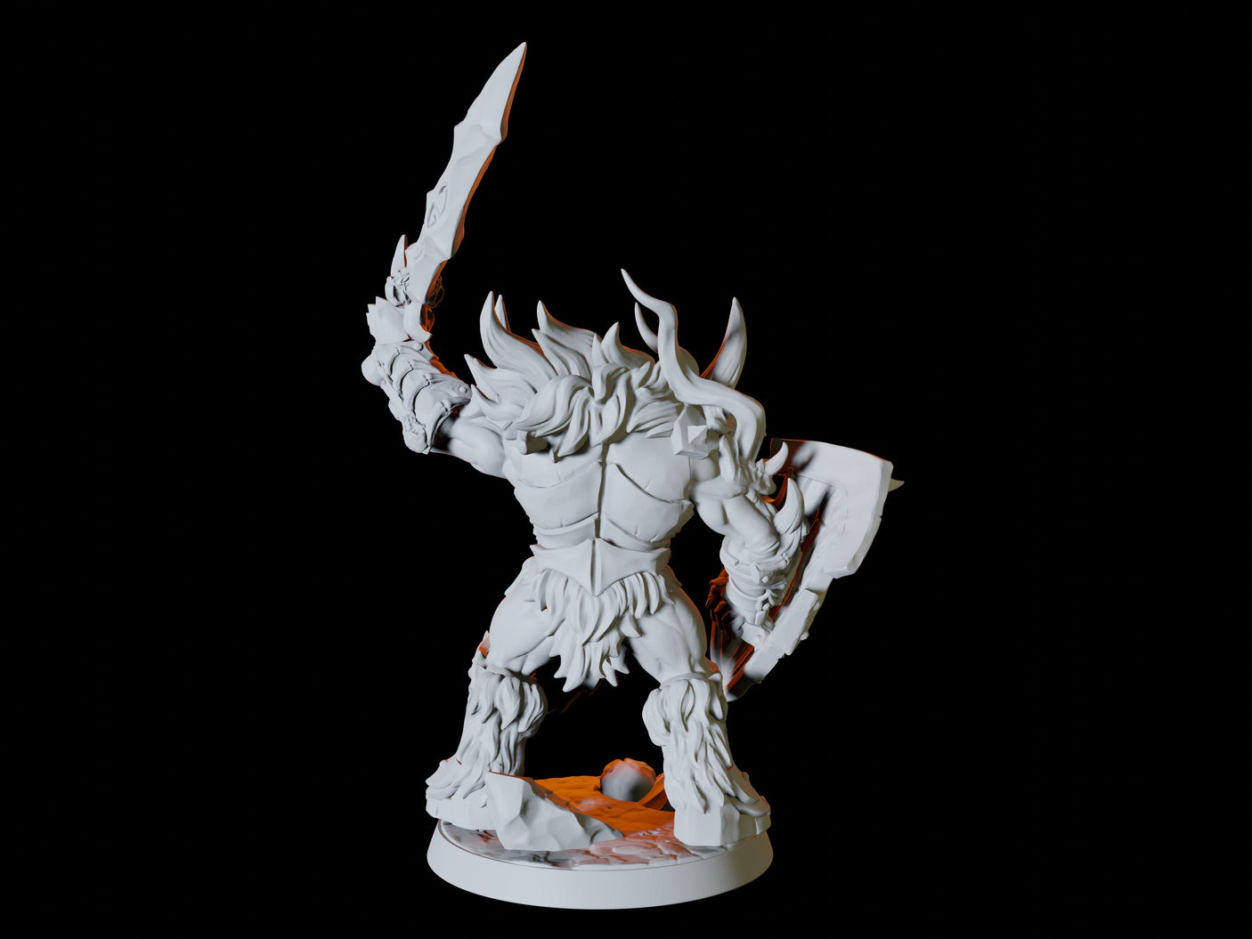 Five Frost Orc Soldiers Miniature for Dungeons and Dragons, Pathfinder or other TTRPGs