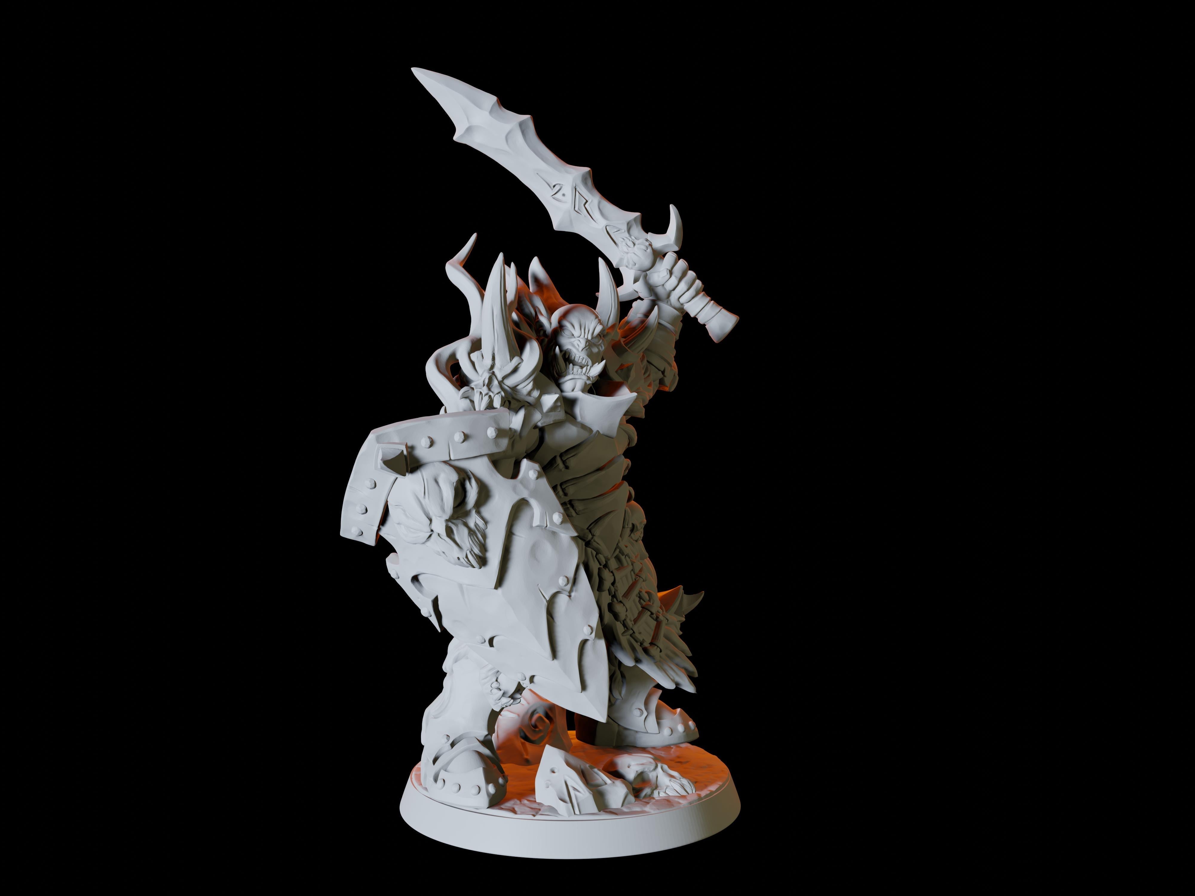 Five Frost Orc Miniatures for Dungeons and Dragons - Myth Forged