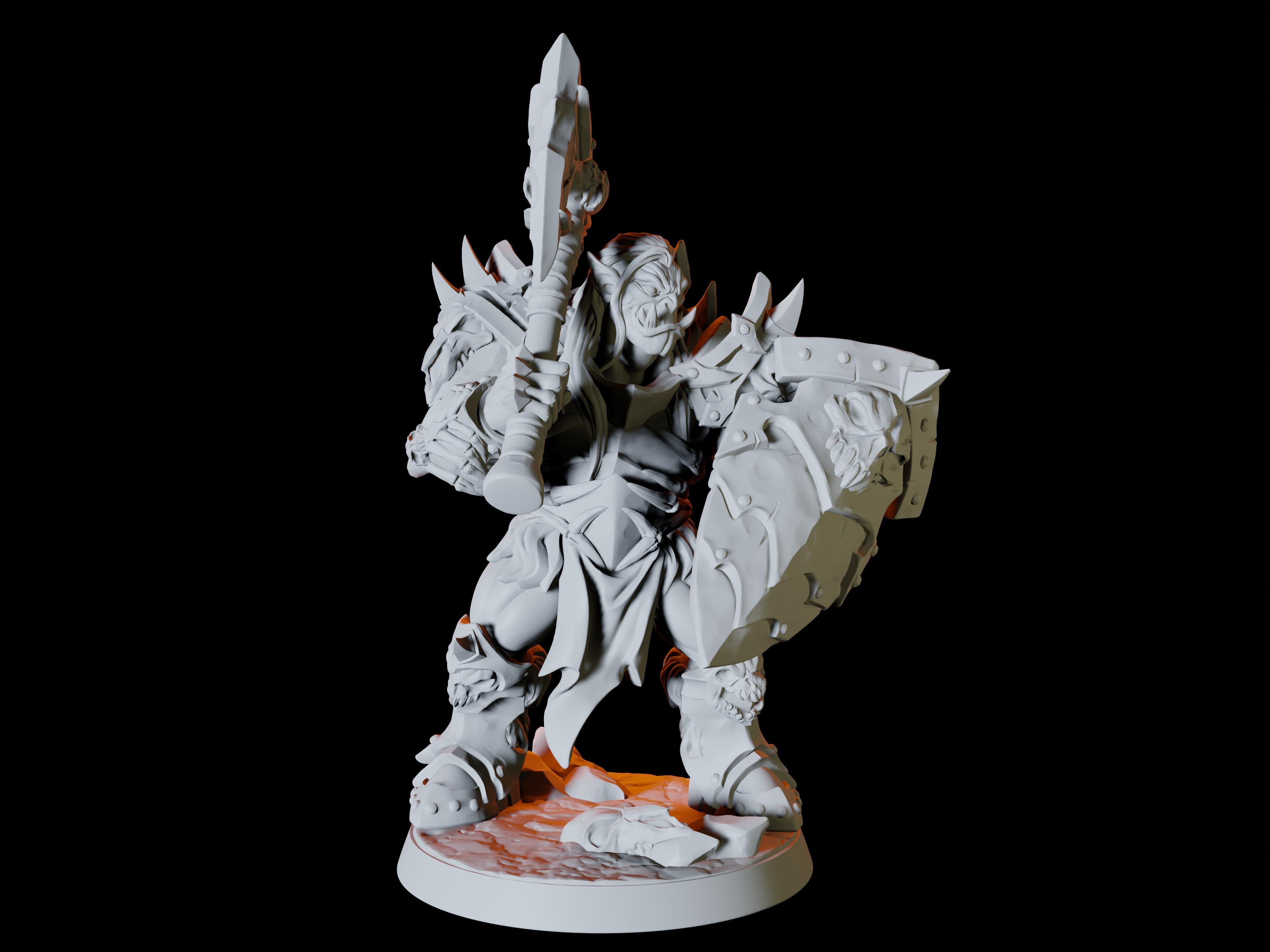 Five Frost Orc Miniatures for Dungeons and Dragons - Myth Forged