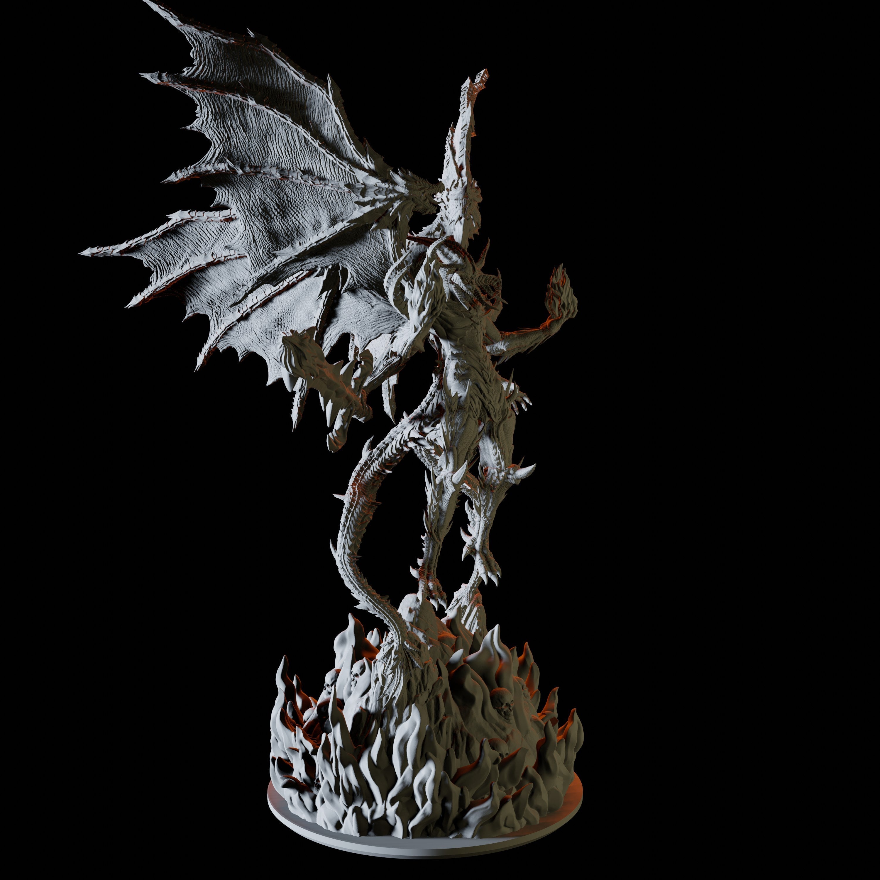 Flame Demon Miniature for Dungeons and Dragons - Myth Forged
