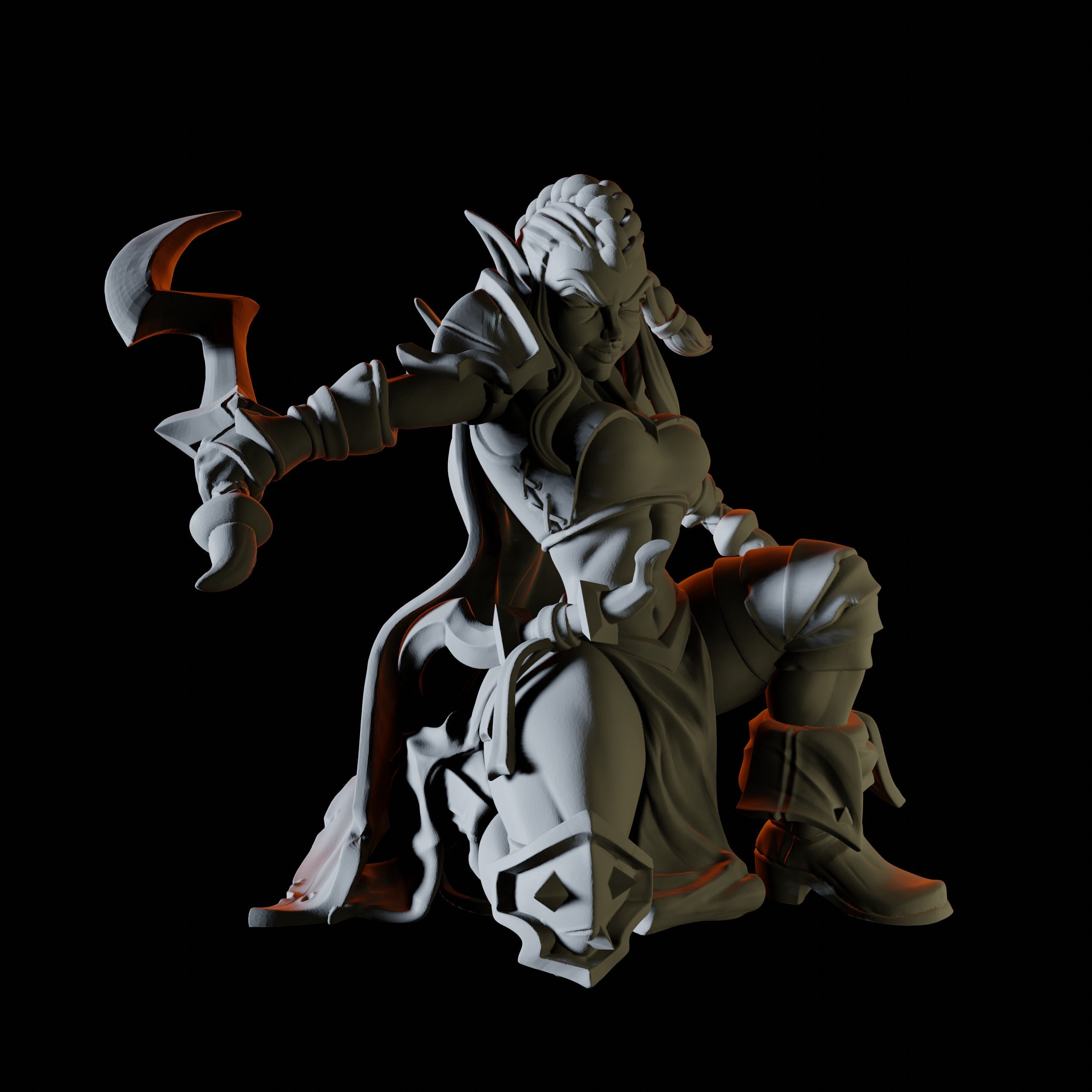 Female Elf Rogue Miniature for Dungeons and Dragons - Myth Forged