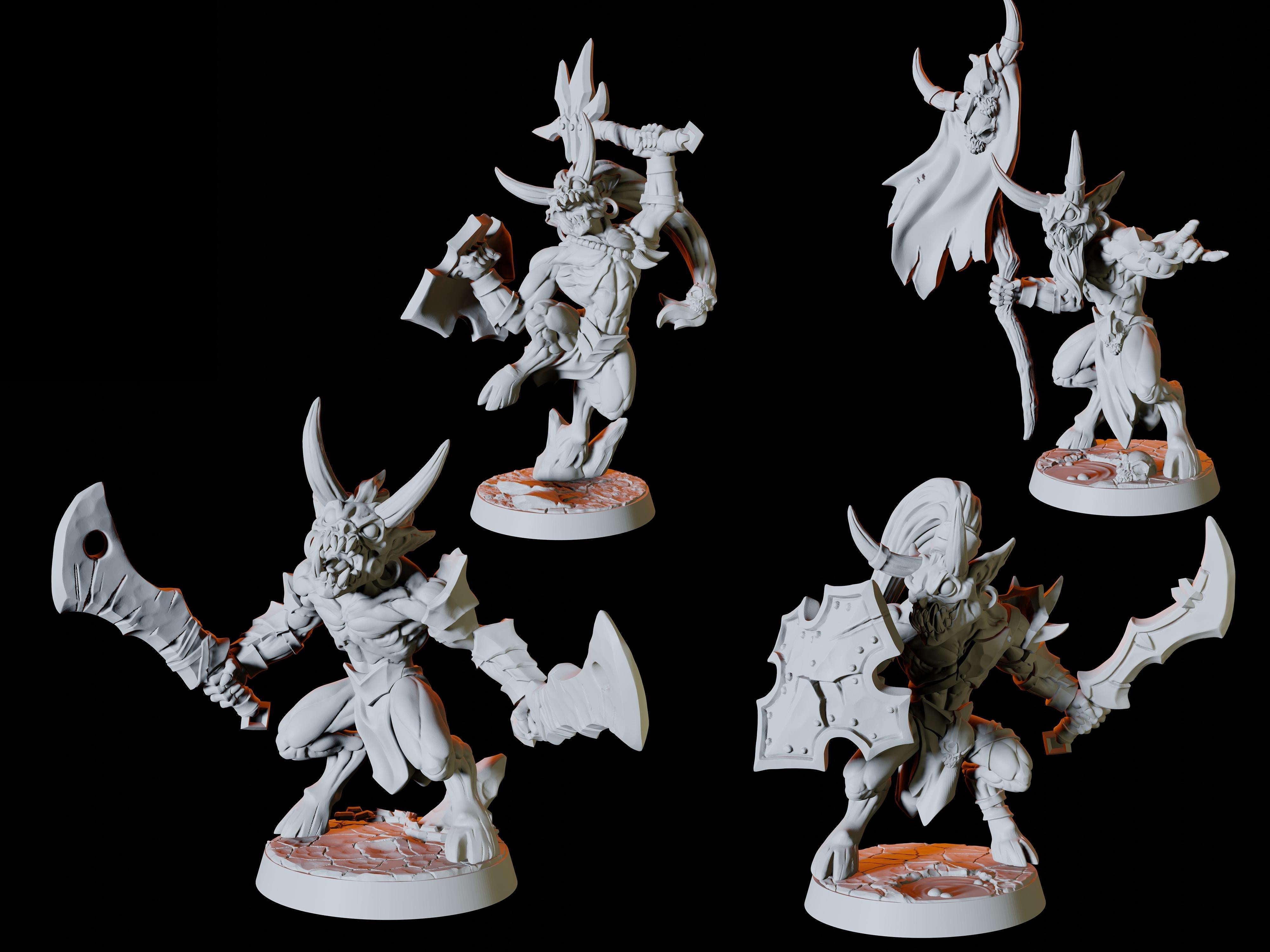 Four Devil Imp Miniatures for Dungeons and Dragons - Myth Forged