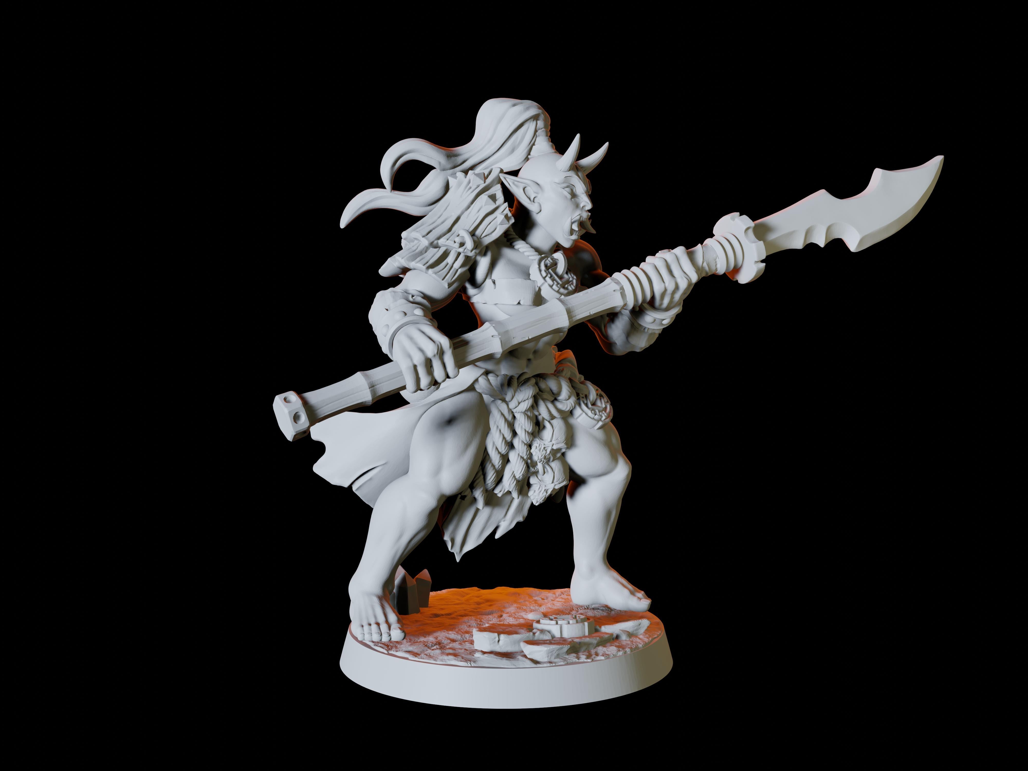 Four Japanese Inspired Orc Soldiers Miniatures for Dungeons and Dragons - Myth Forged