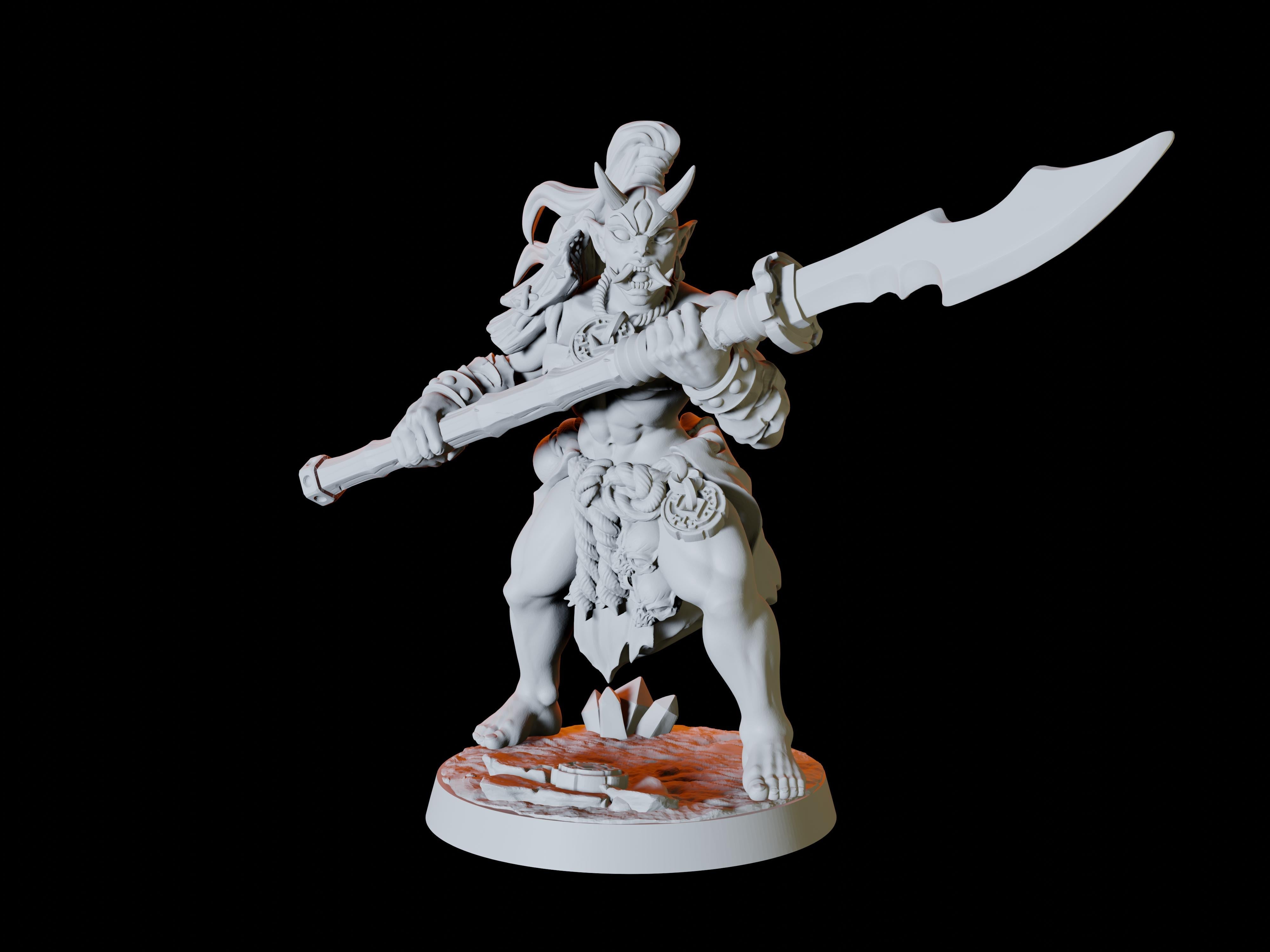 Four Japanese Inspired Orc Soldiers Miniatures for Dungeons and Dragons - Myth Forged