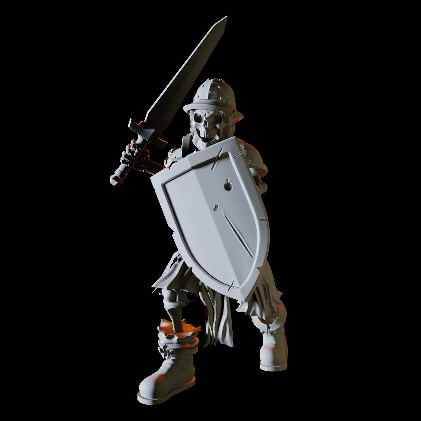 Four Skeletons Miniature for Dungeons and Dragons, Pathfinder or other TTRPGs