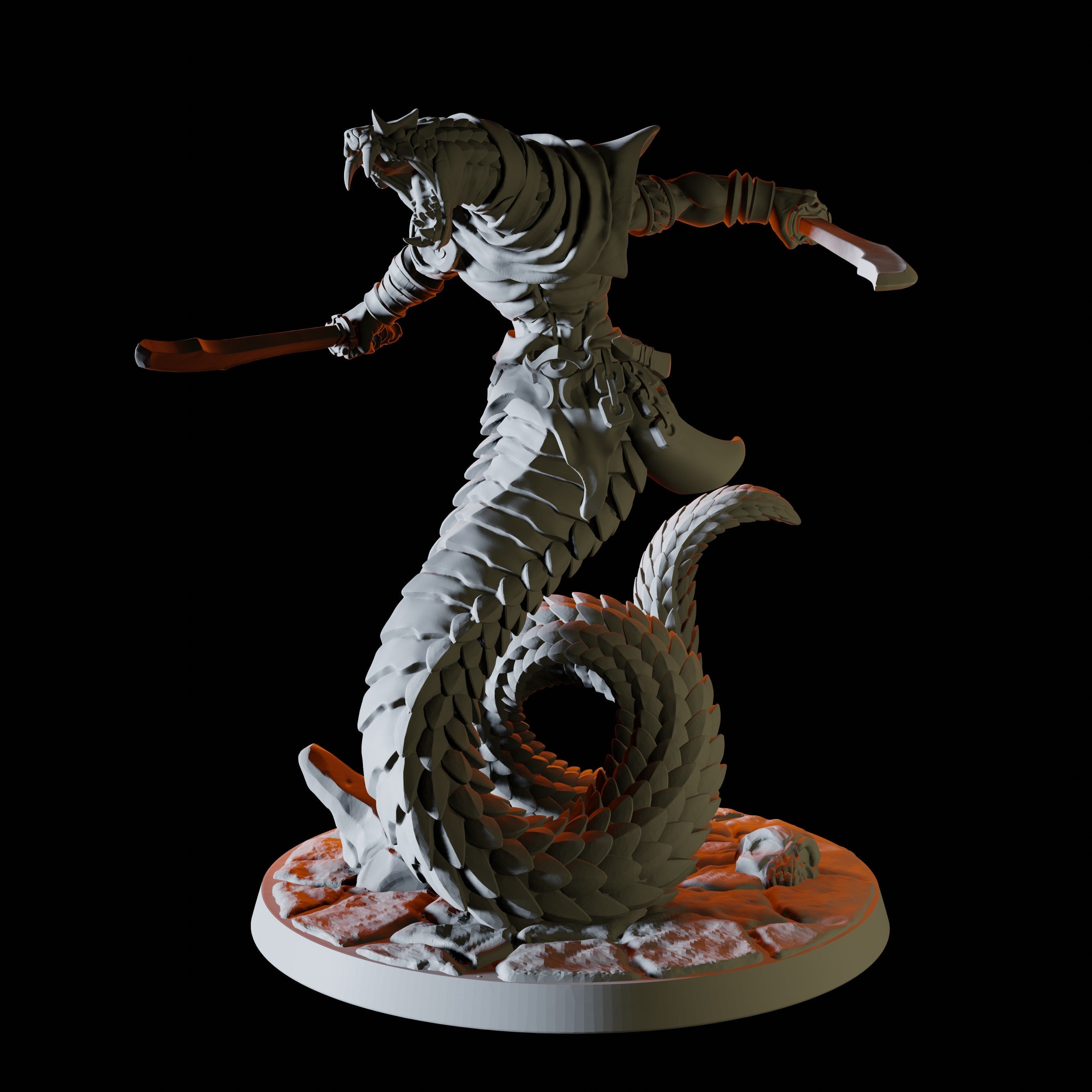 Four Yuan-Ti Abomination Miniatures for Dungeons and Dragons - Myth Forged
