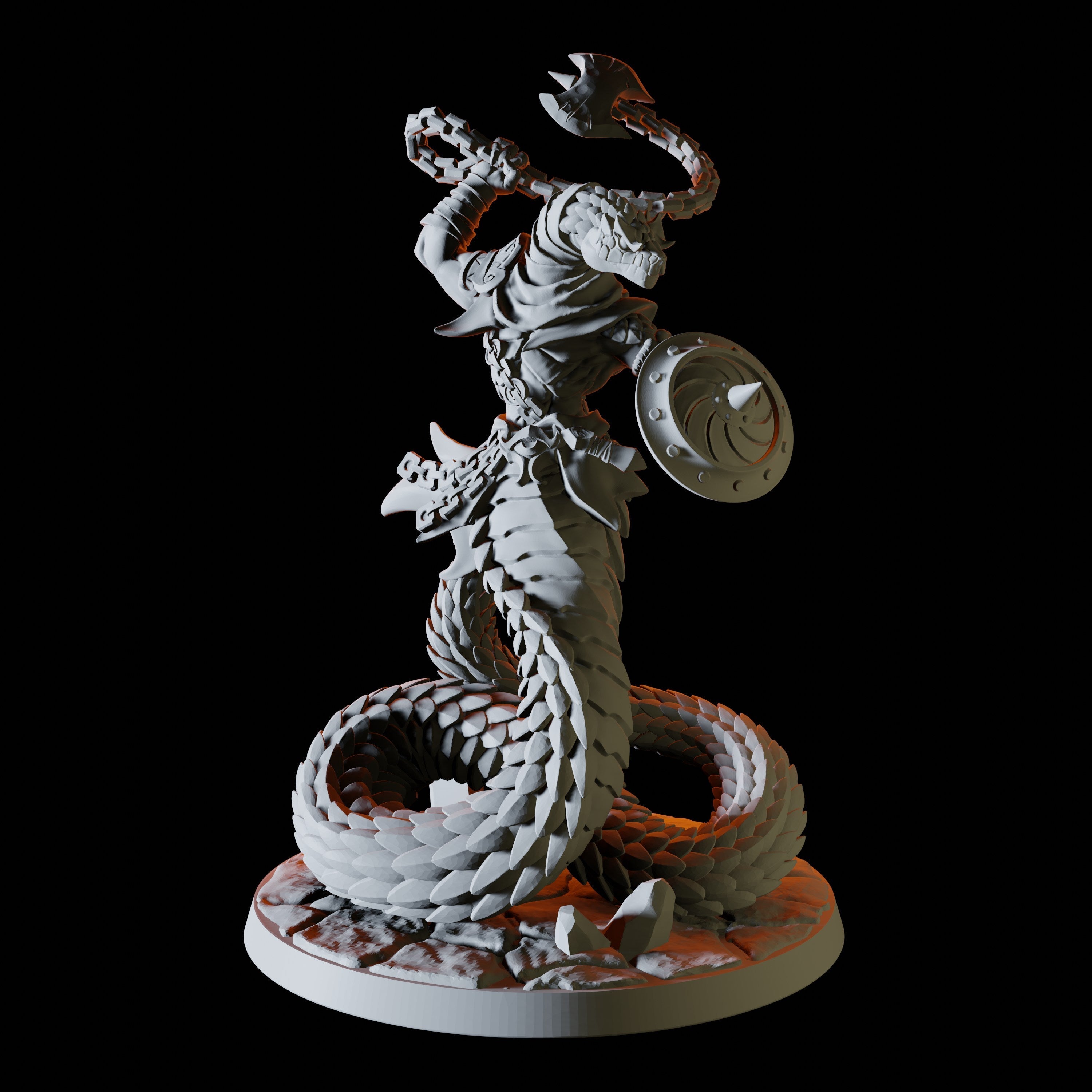 Four Yuan-Ti Abomination Miniatures for Dungeons and Dragons - Myth Forged