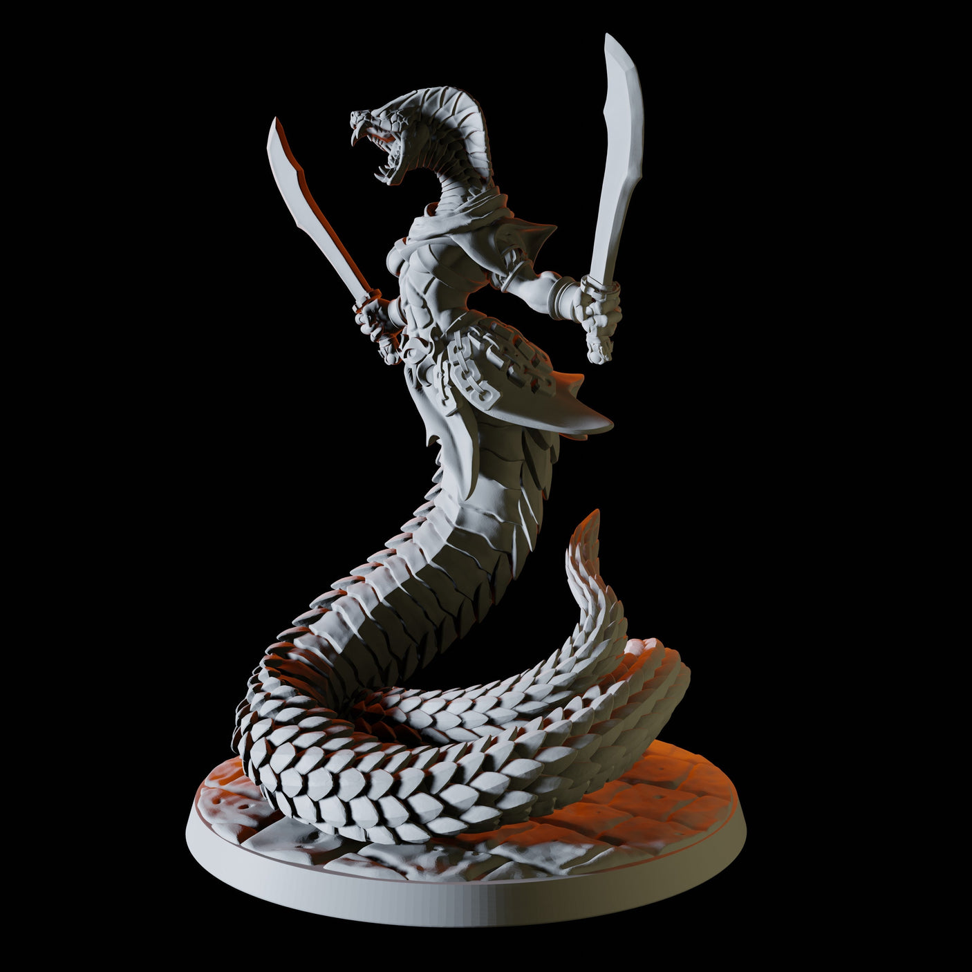 Four Yuan-Ti Abominations Miniature for Dungeons and Dragons, Pathfinder or other TTRPGs