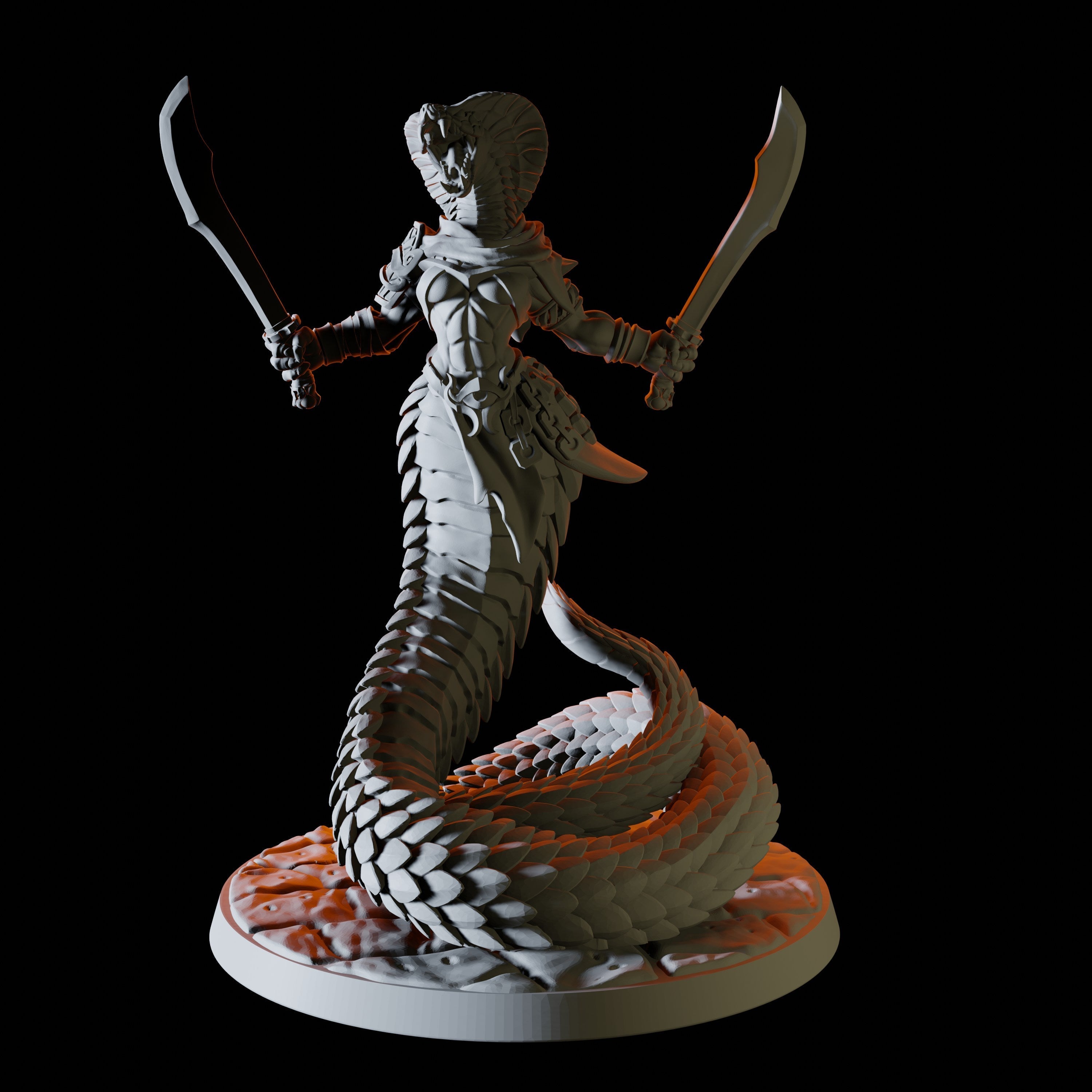 Four Yuan-Ti Abomination Miniatures for Dungeons and Dragons - Myth Forged